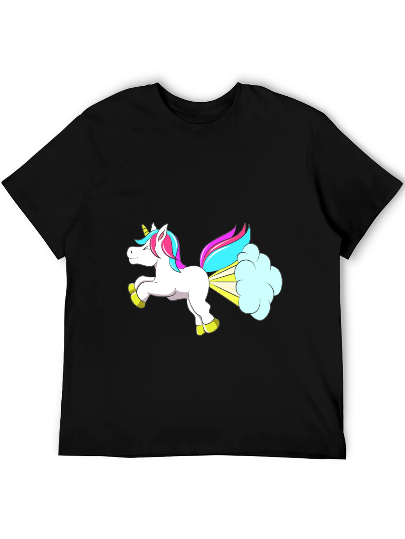 Funny Unicorn Farting Graphic T-Shirt