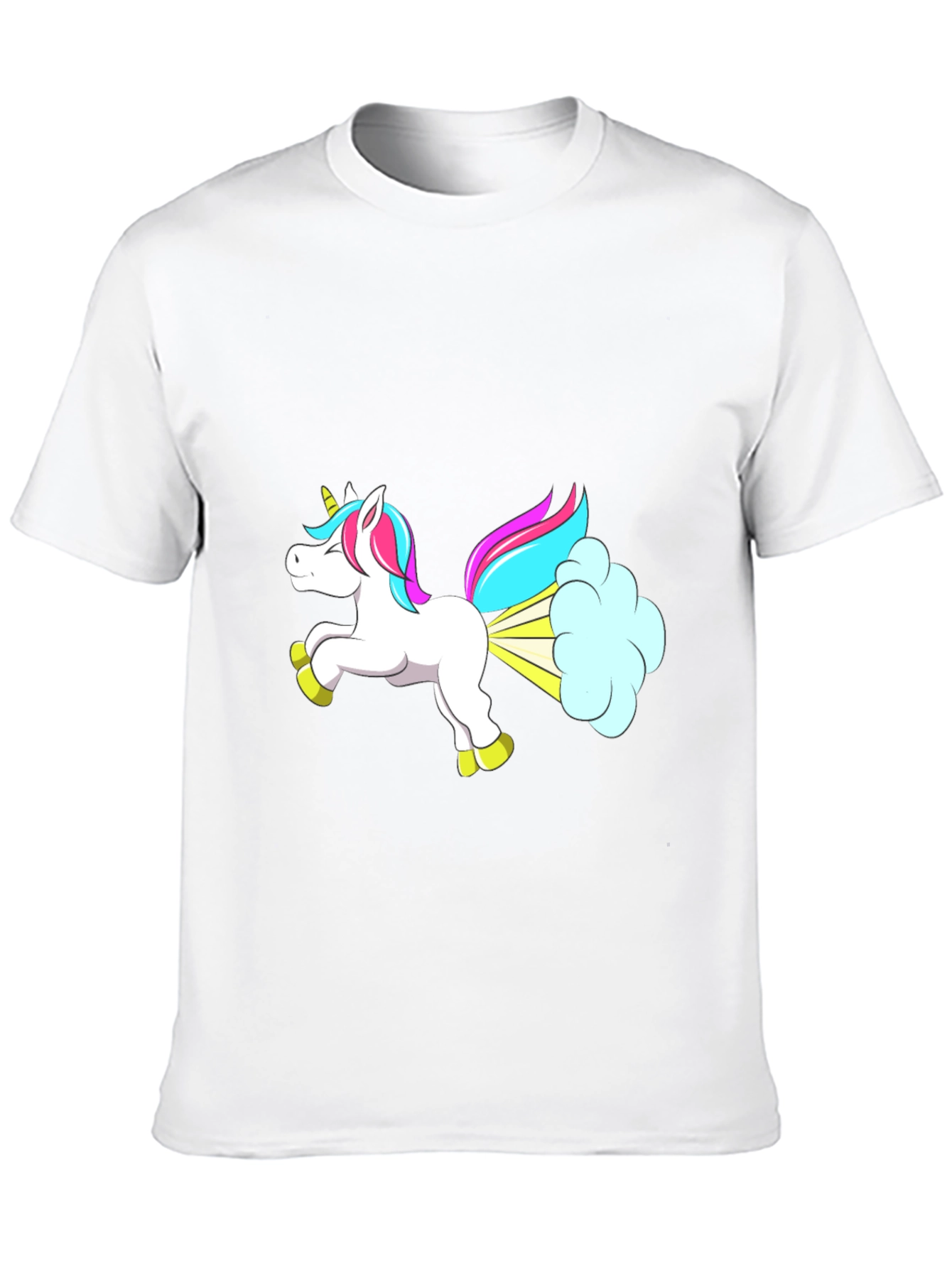Funny Unicorn Farting Graphic T-Shirt