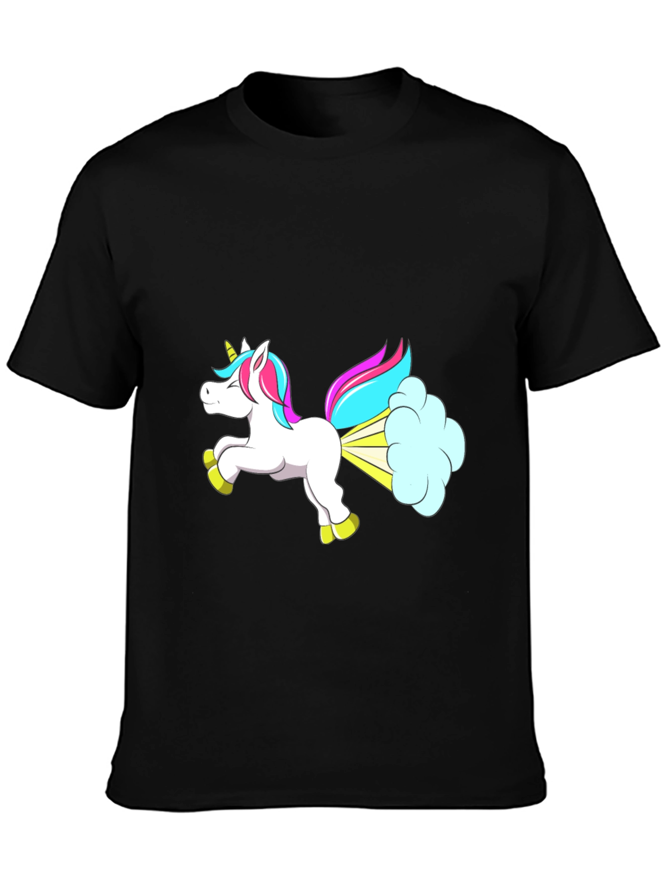 Funny Unicorn Farting Graphic T-Shirt