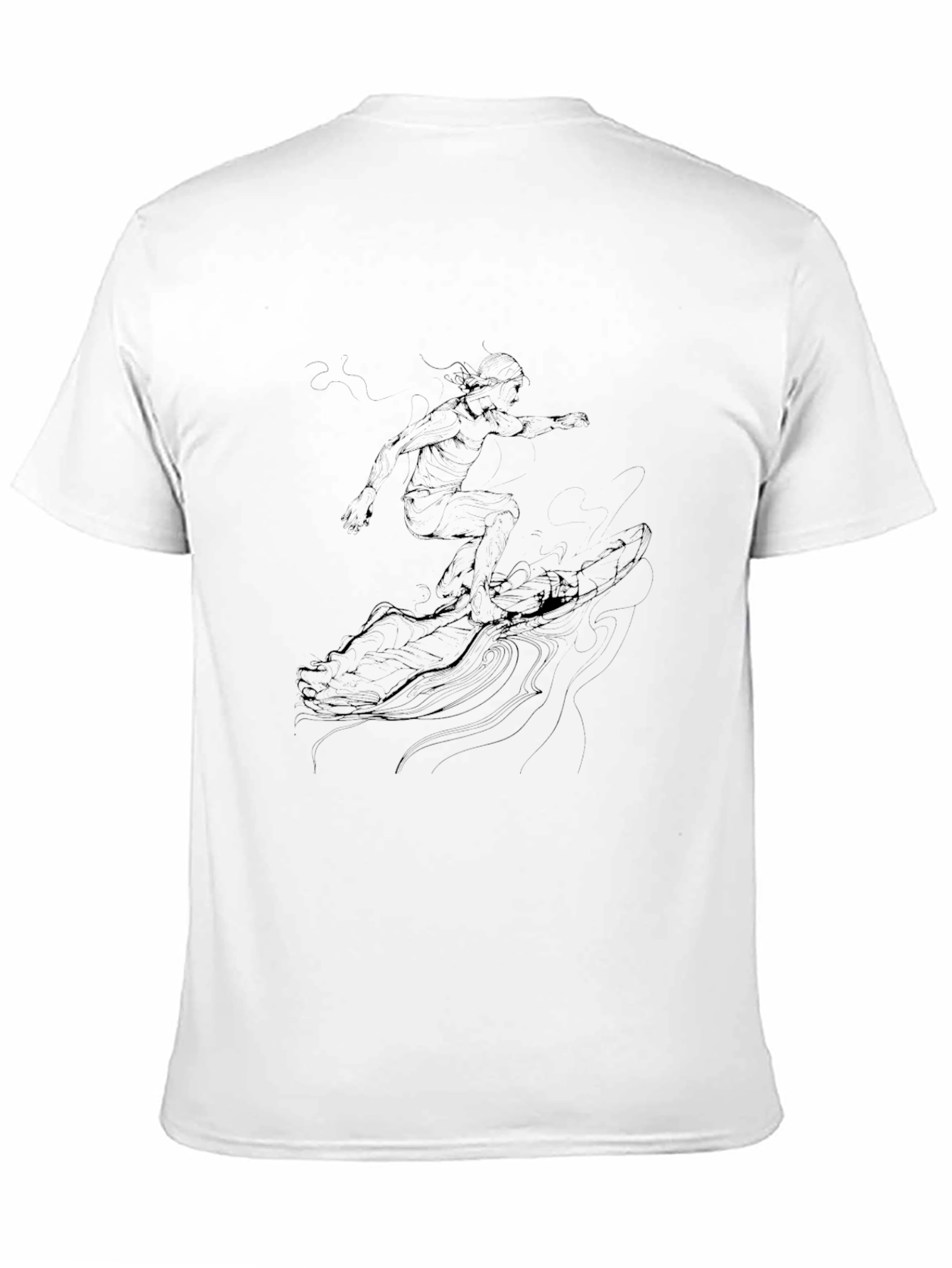 Black Surf Rider Graphic Tee - Casual Comfort