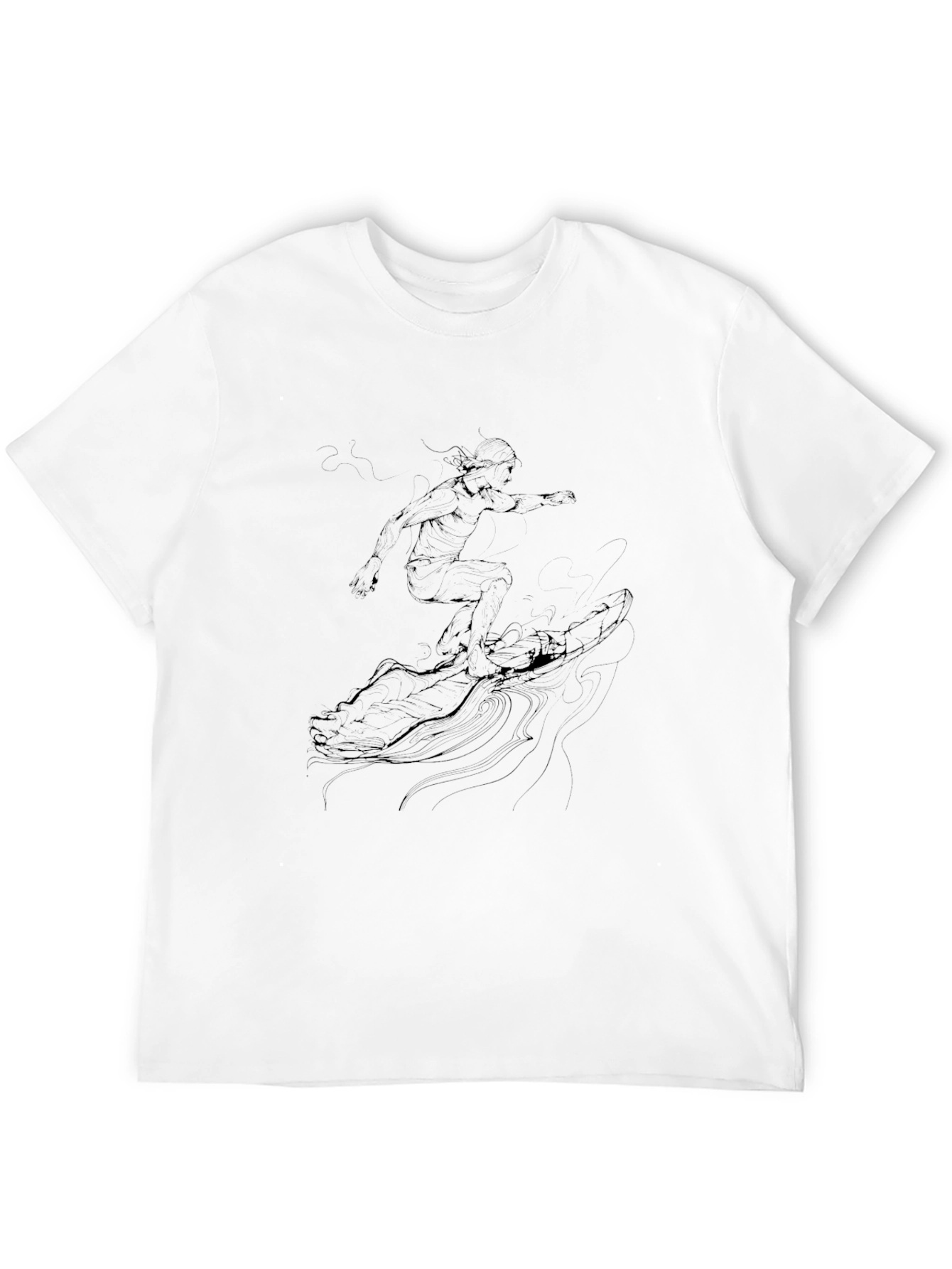 Black Surf Rider Graphic Tee - Casual Comfort