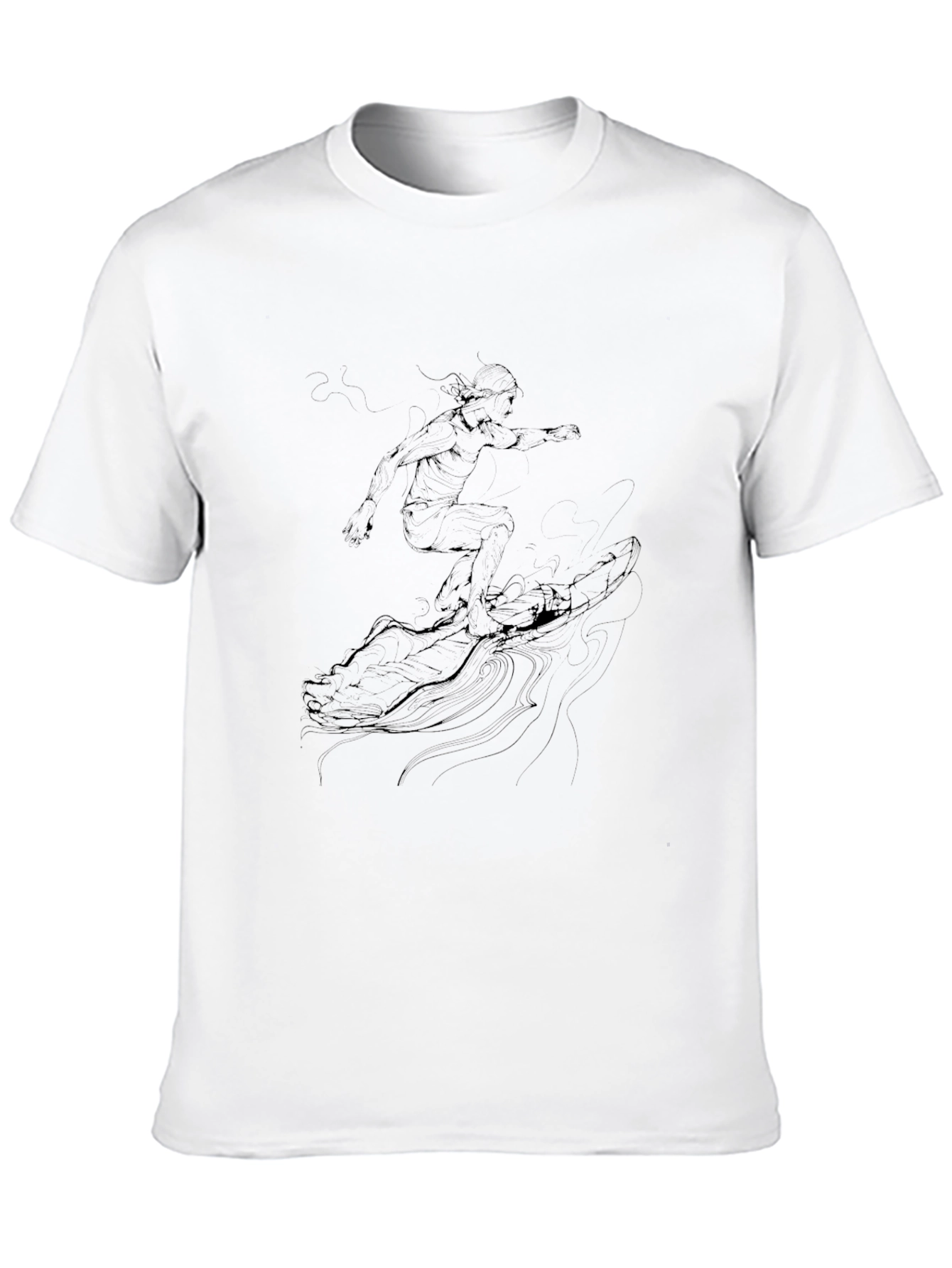 Black Surf Rider Graphic Tee - Casual Comfort
