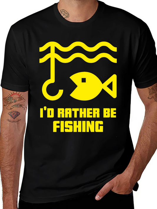 Id Rather Be Fishing T-Shirt - Angler Gift