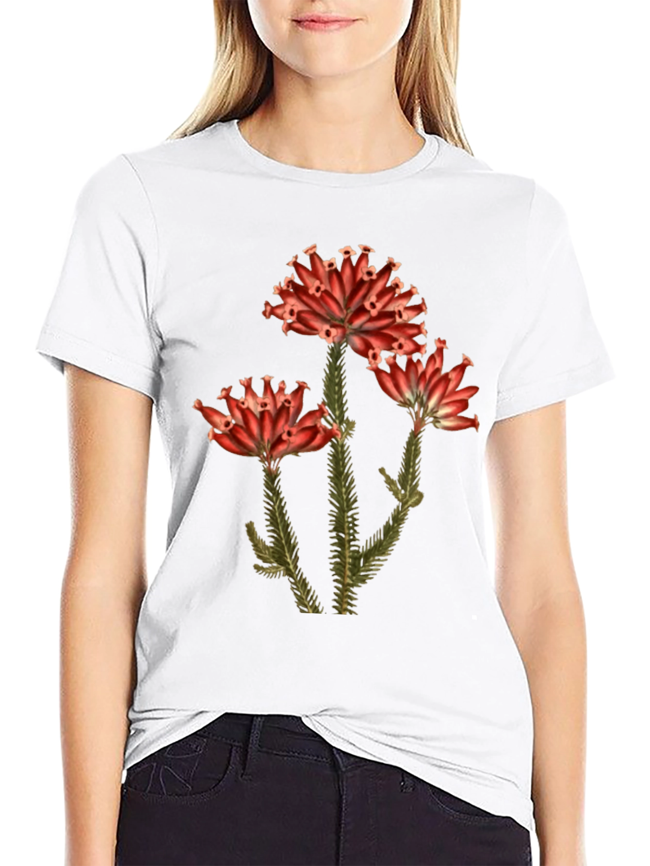 Botanical Print Tee - Unique Floral Design