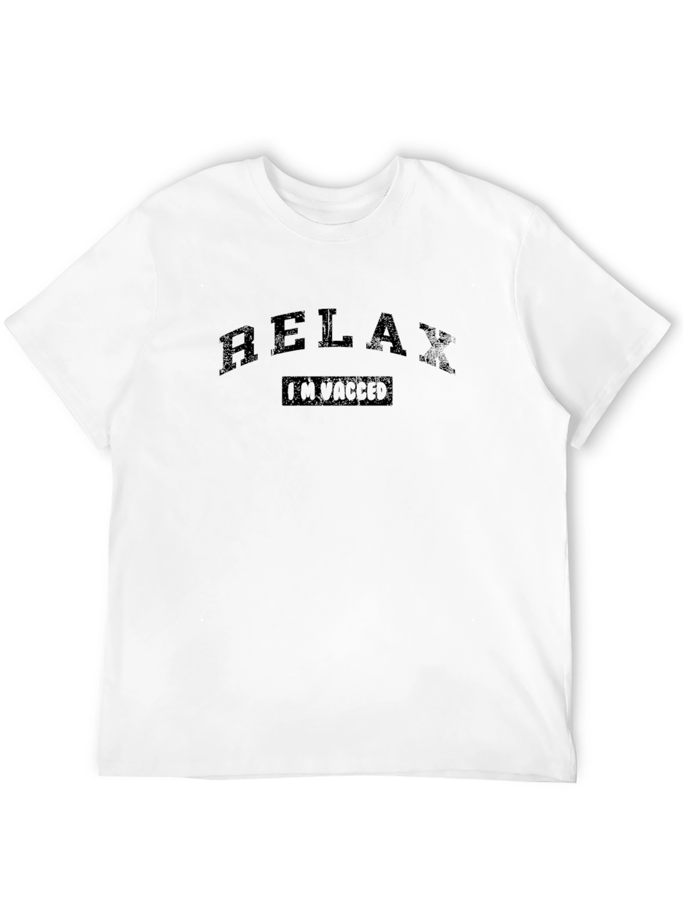 Relax Im Vaxxed Black T-Shirt
