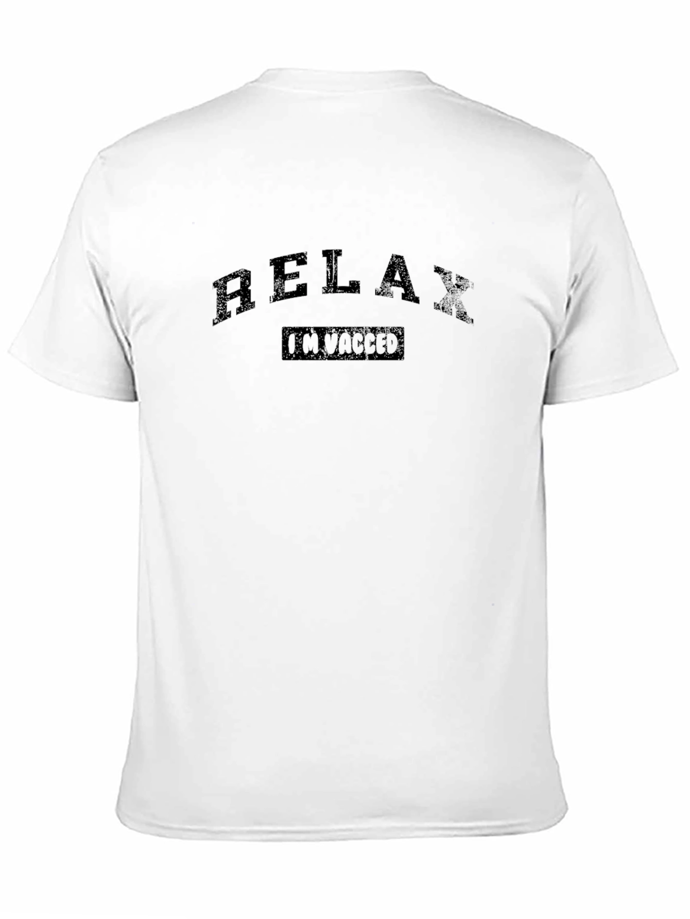 Relax Im Vaxxed Black T-Shirt