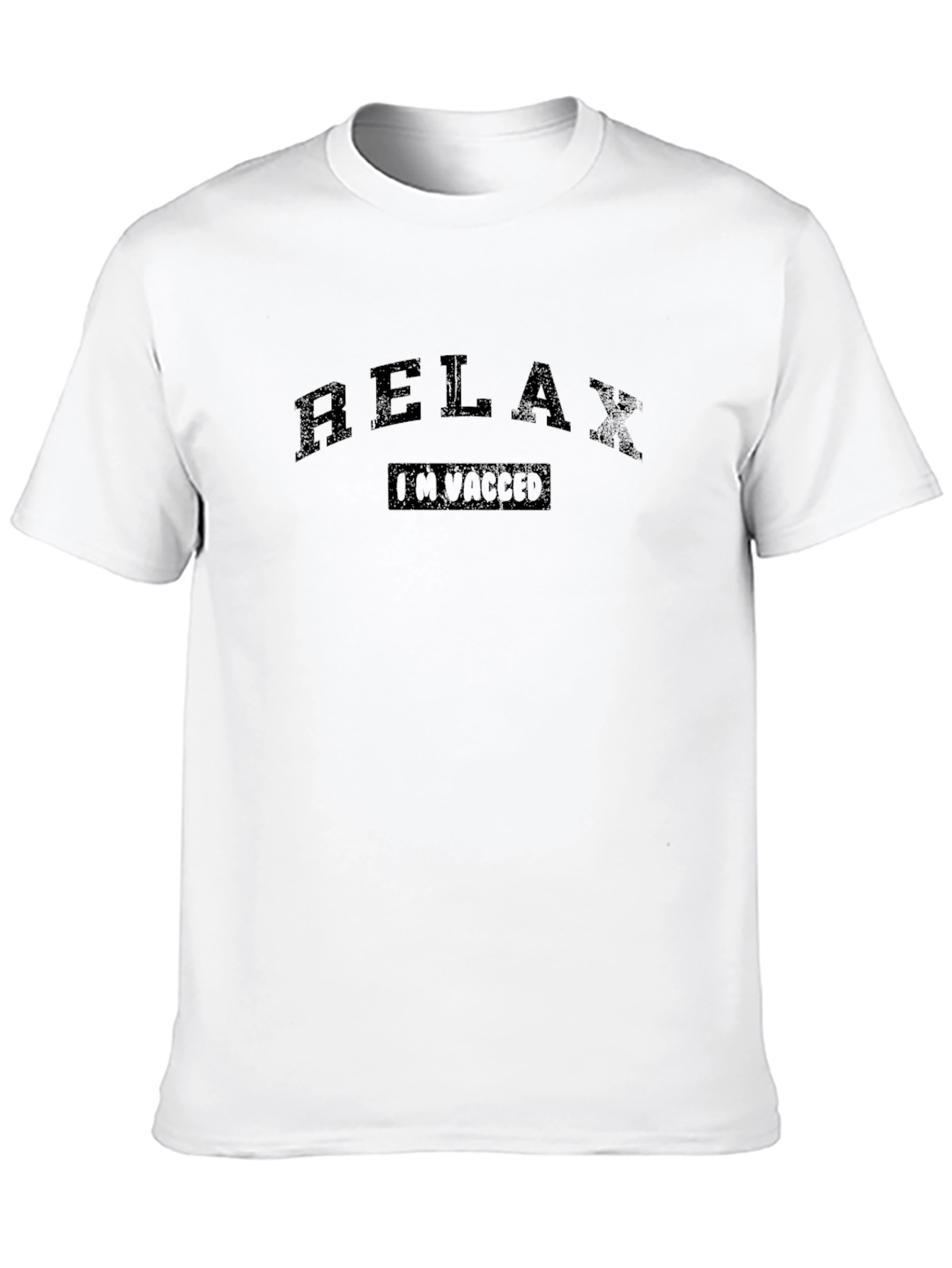 Relax Im Vaxxed Black T-Shirt