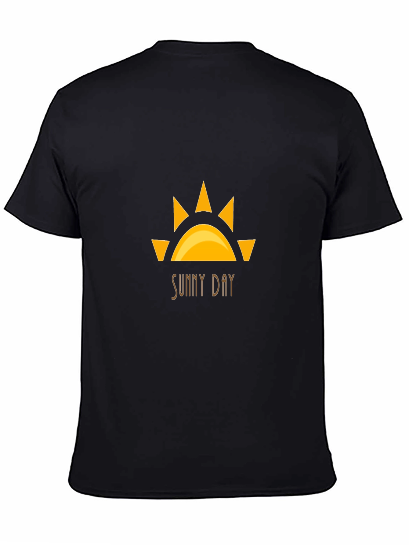 Sunny Day Graphic Tee - Black Cotton T-Shirt