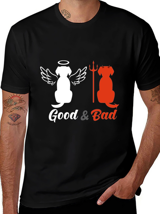 Good & Bad Dog Graphic T-Shirt - Unisex Black Tee