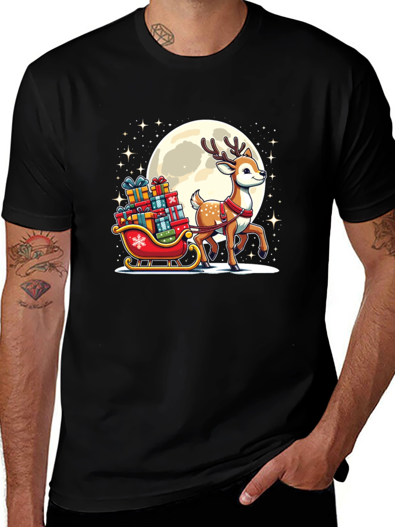 Festive Reindeer Christmas T-Shirt