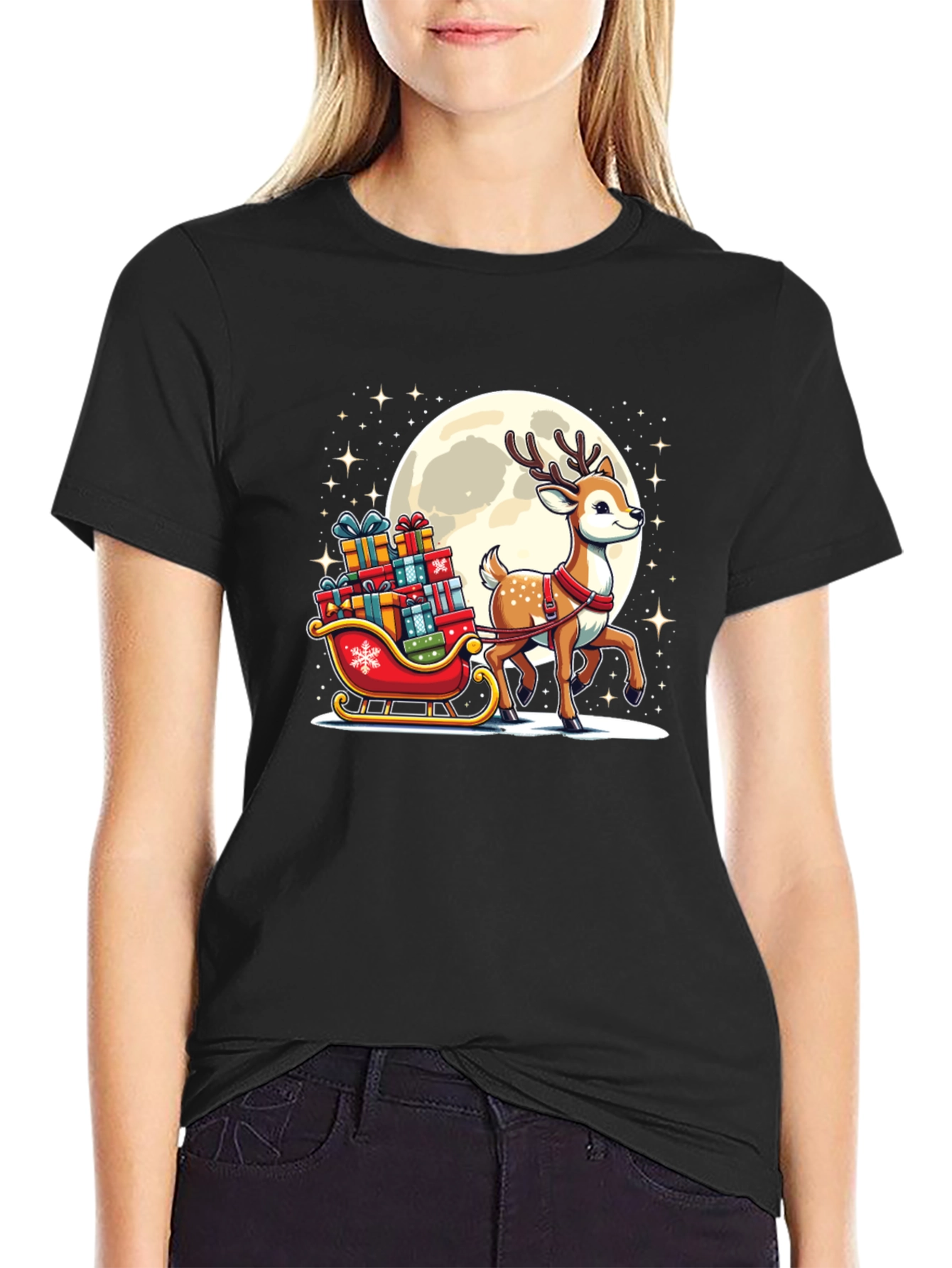 Festive Reindeer Christmas T-Shirt