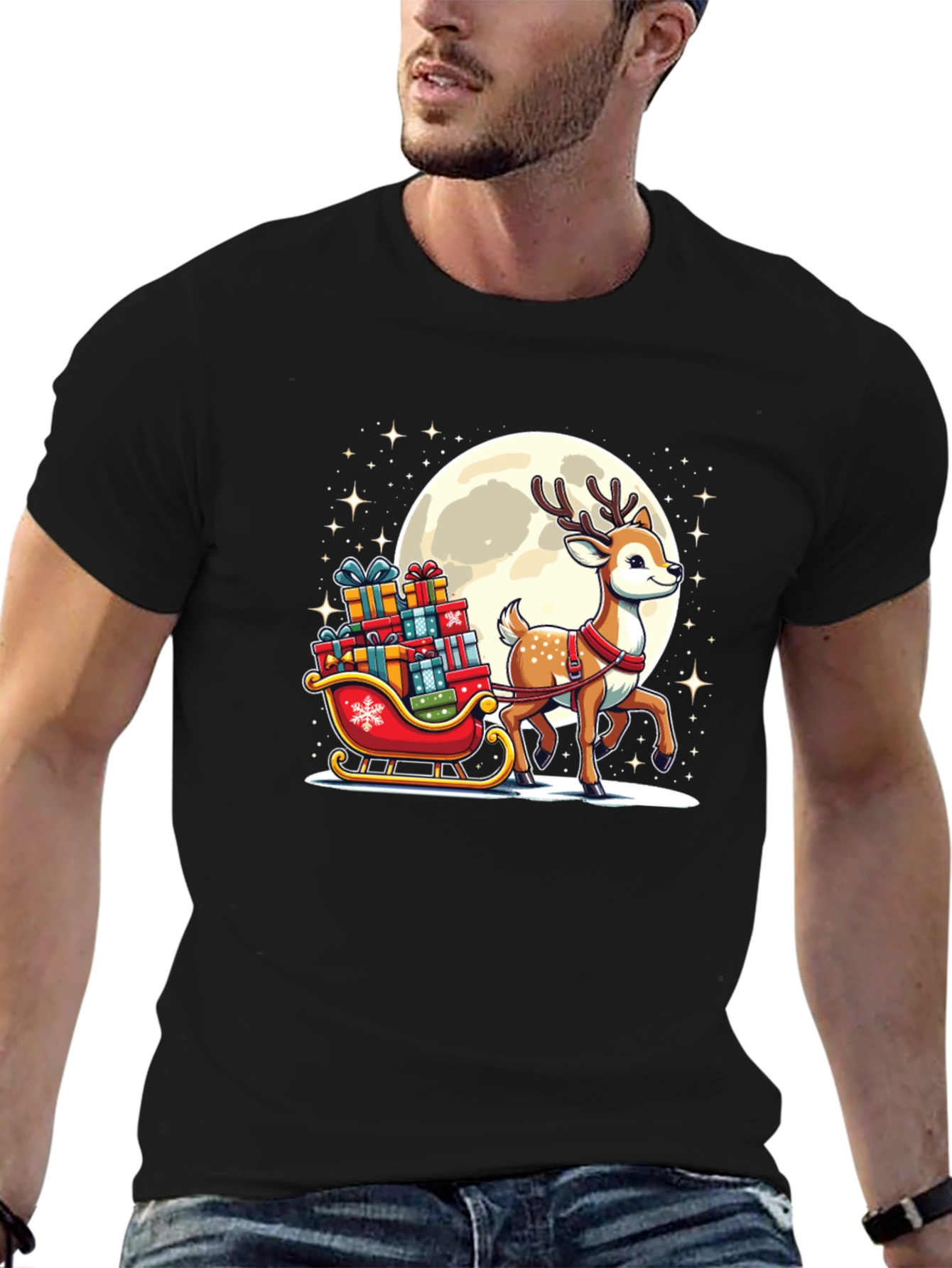 Festive Reindeer Christmas T-Shirt