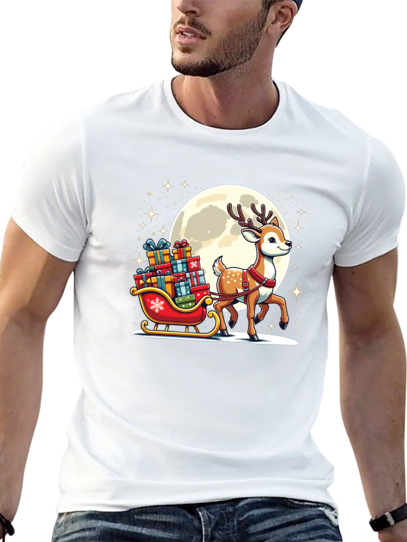Festive Reindeer Christmas T-Shirt