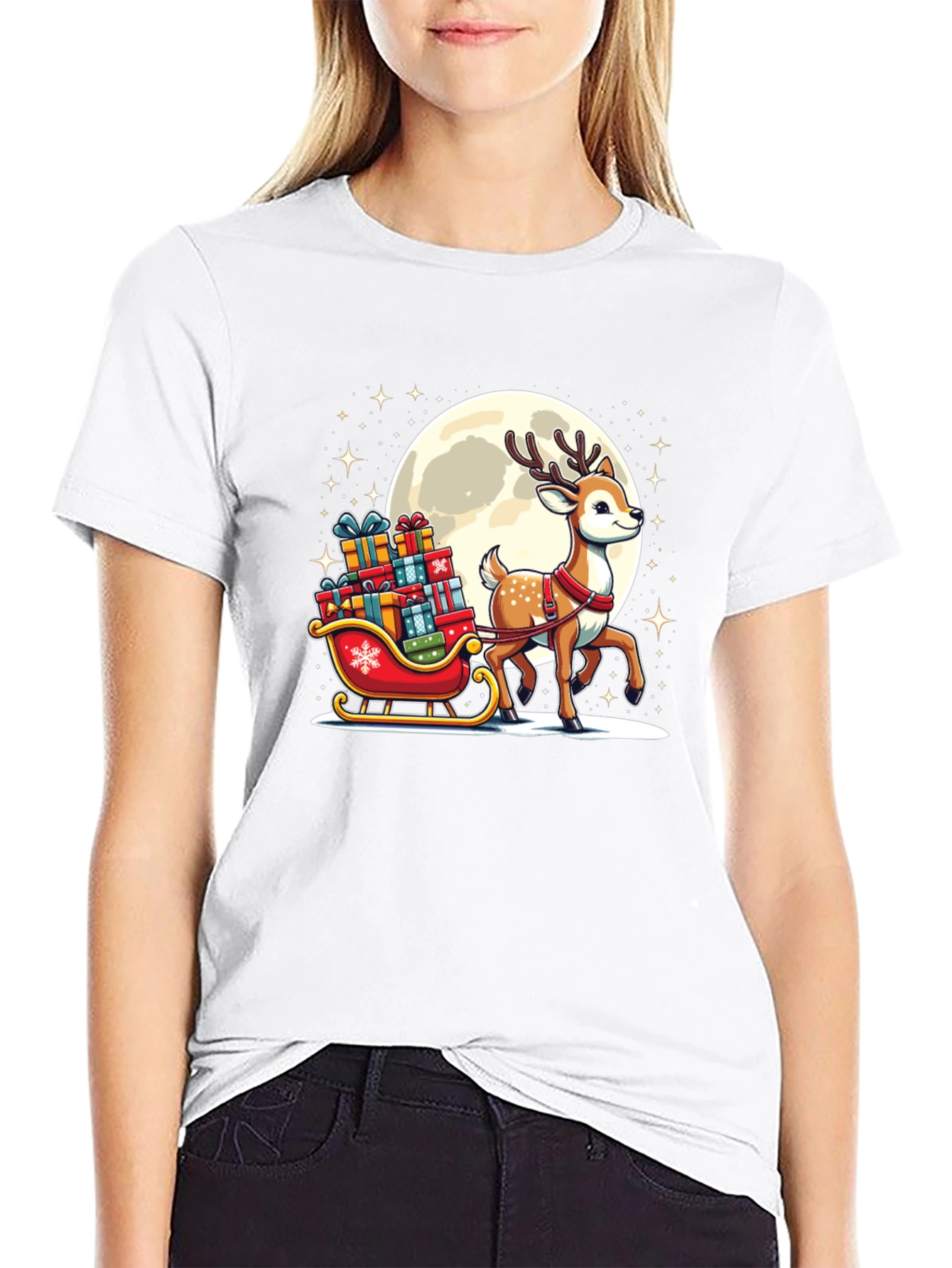 Festive Reindeer Christmas T-Shirt