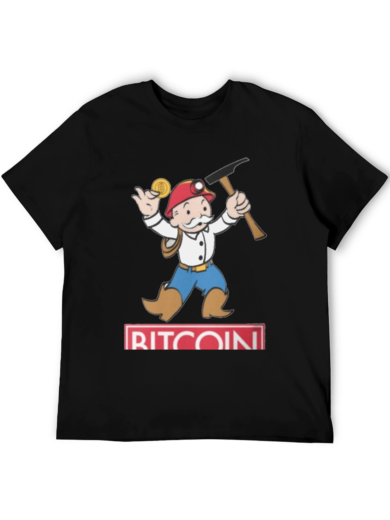 Bitcoin Miner Cartoon Graphic Tee