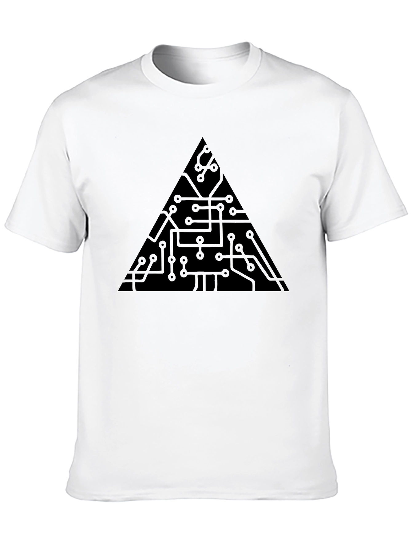 Circuit Board Triangle Graphic T-Shirt