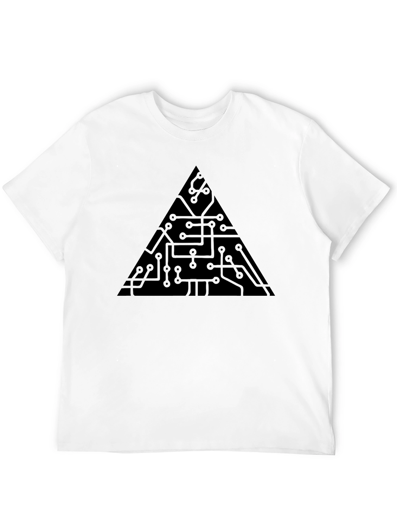 Circuit Board Triangle Graphic T-Shirt
