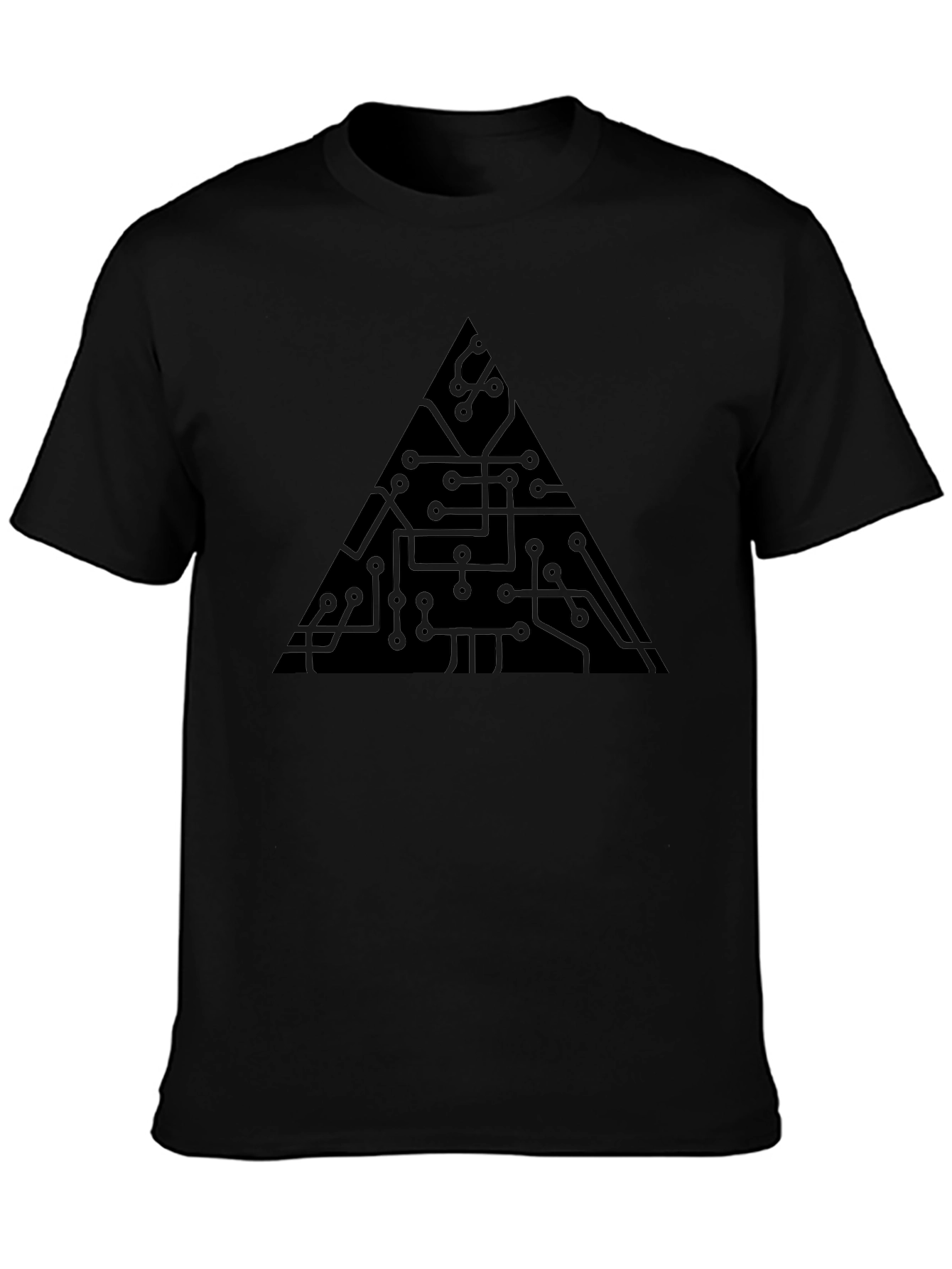 Circuit Board Triangle Graphic T-Shirt