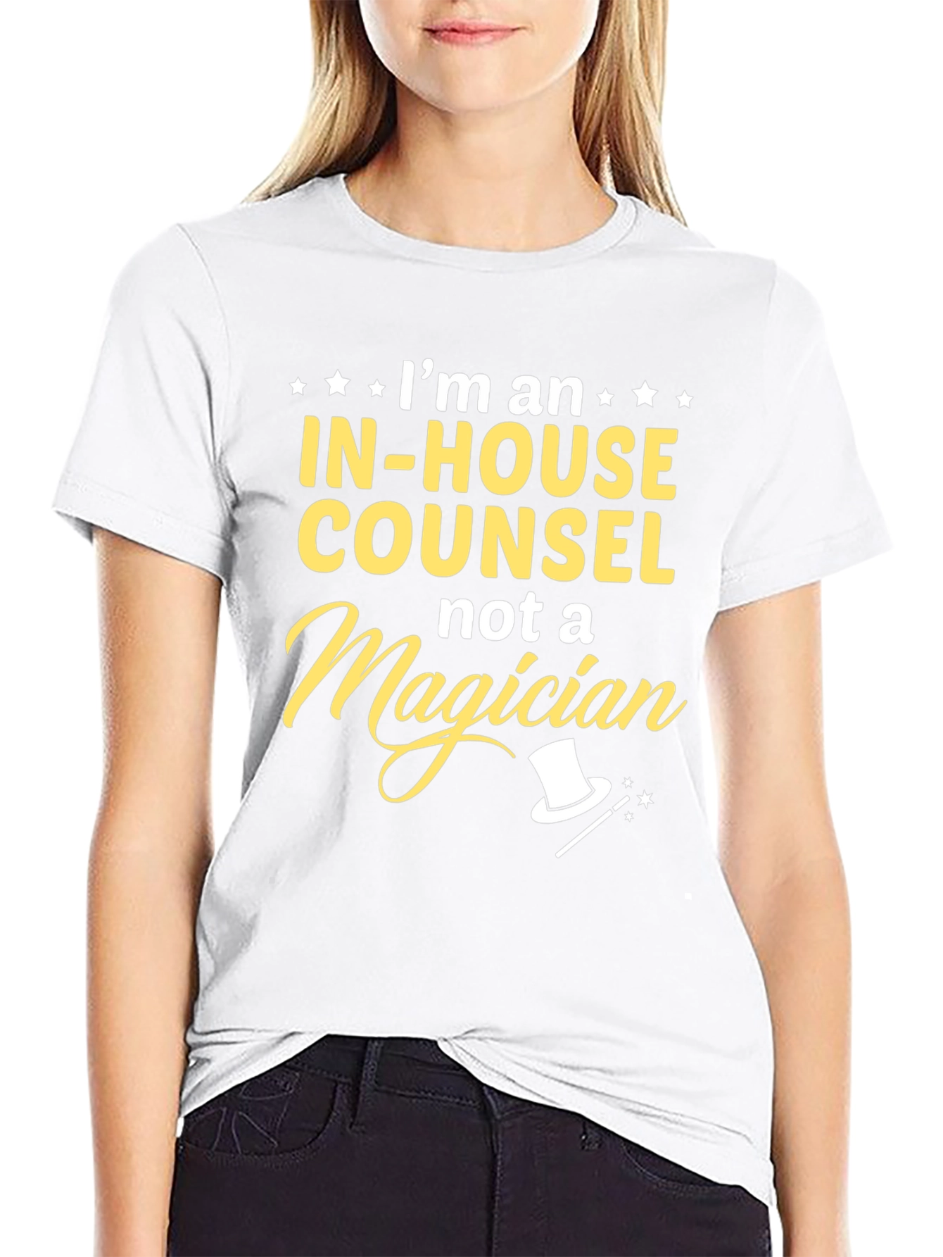 In-House Counsel Not a Magician Black T-Shirt