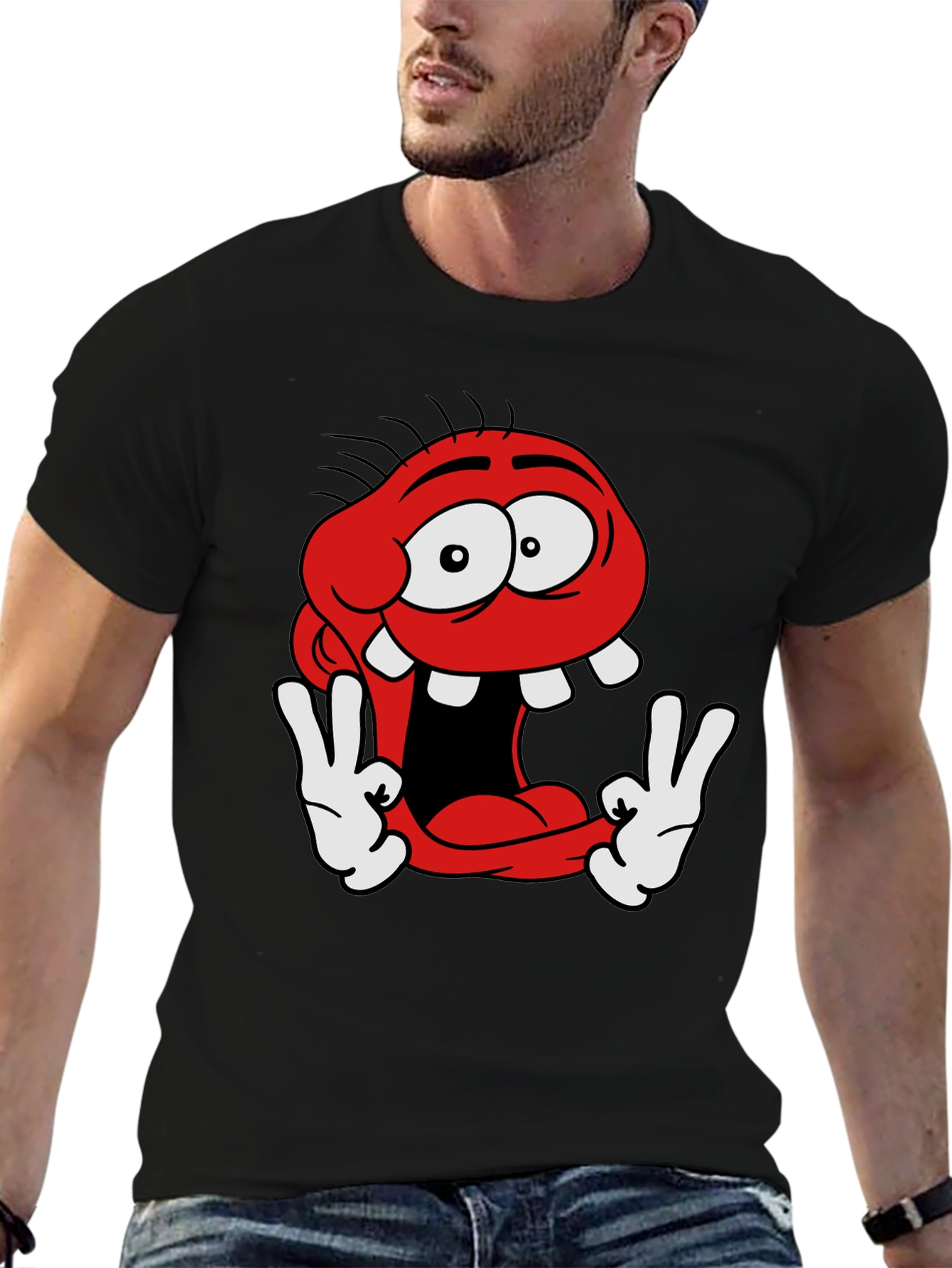 Funny Cartoon Character Graphic Tee