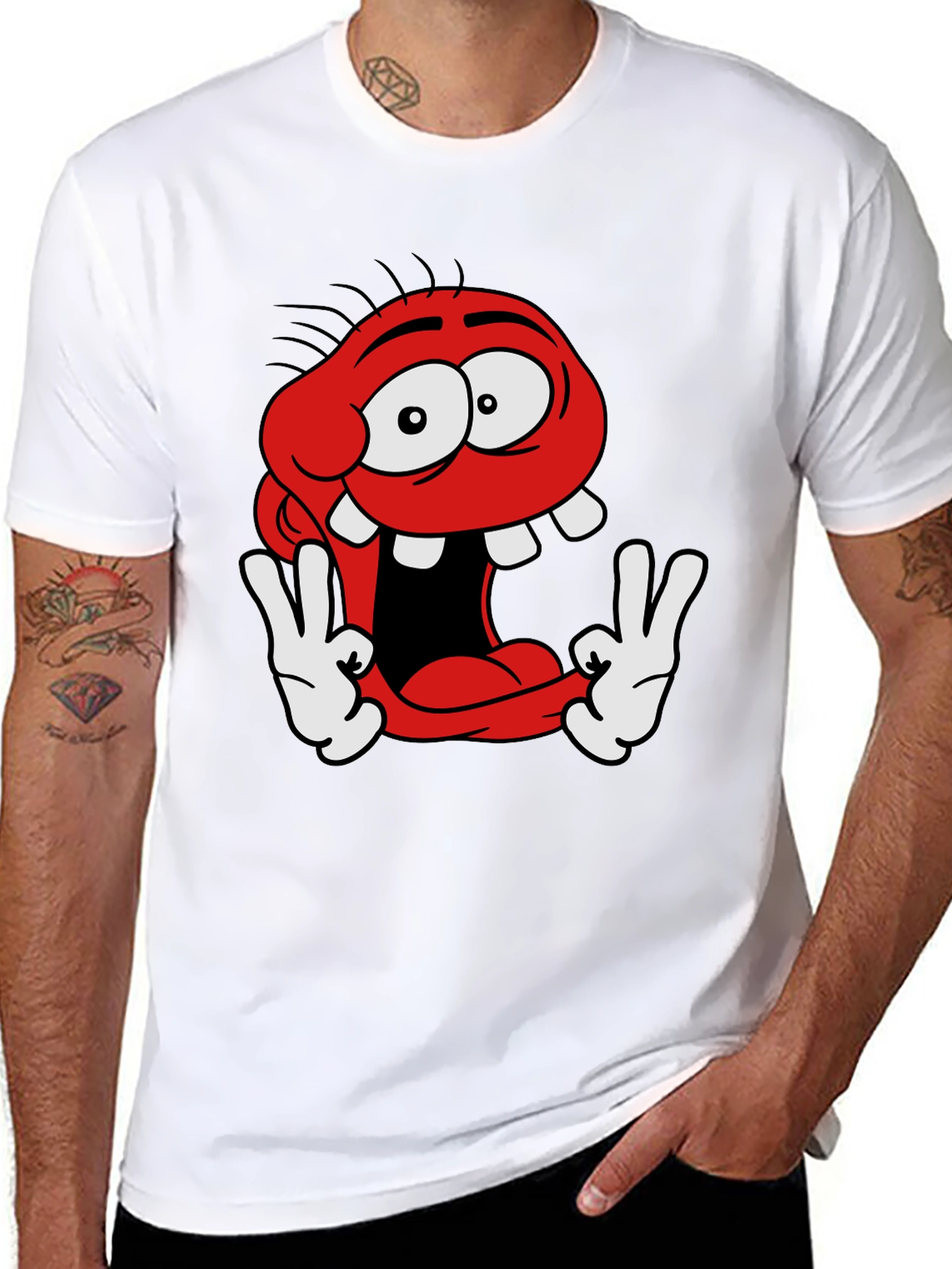 Funny Cartoon Character Graphic Tee