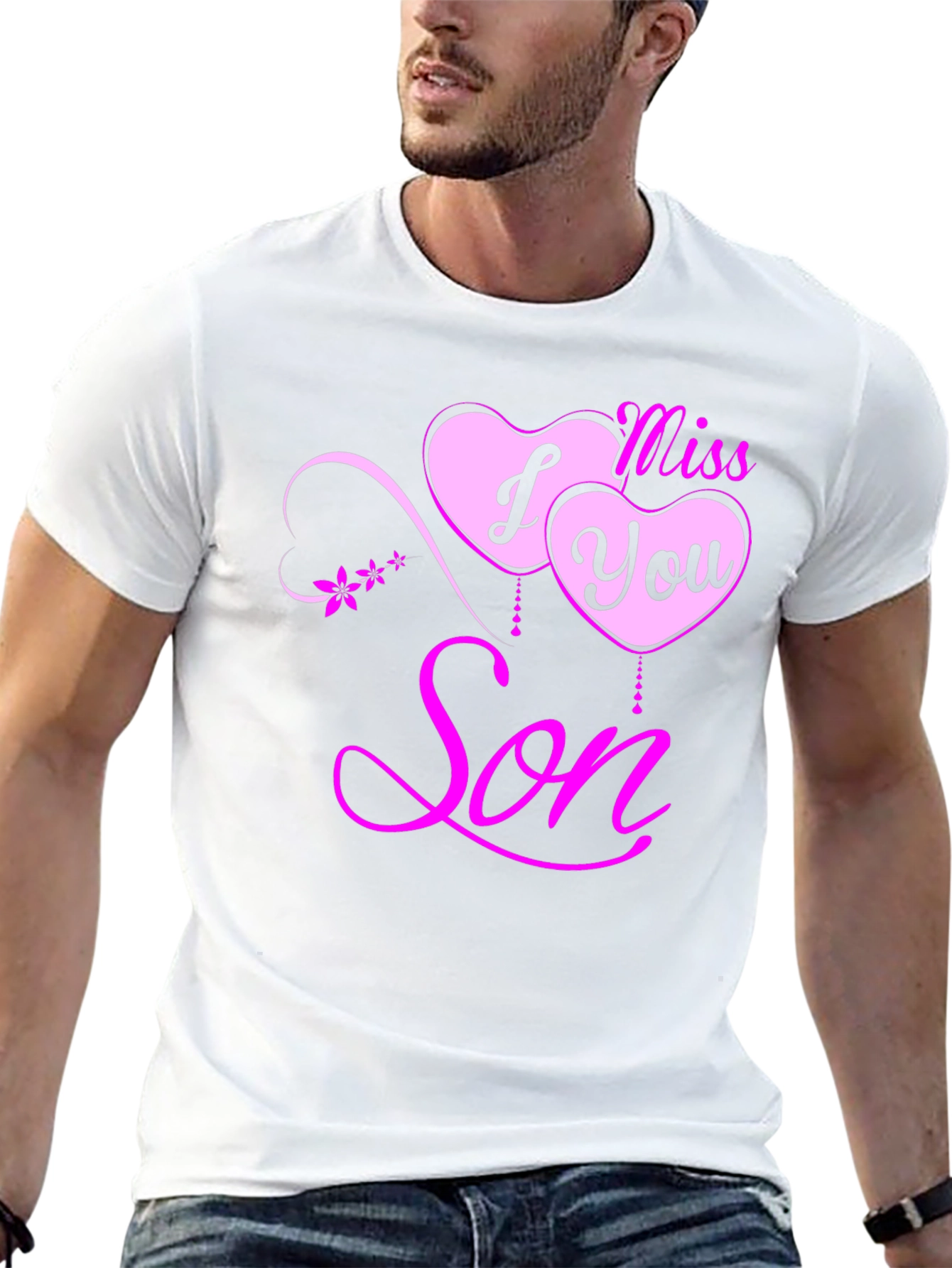 I Miss You Son Black T-Shirt