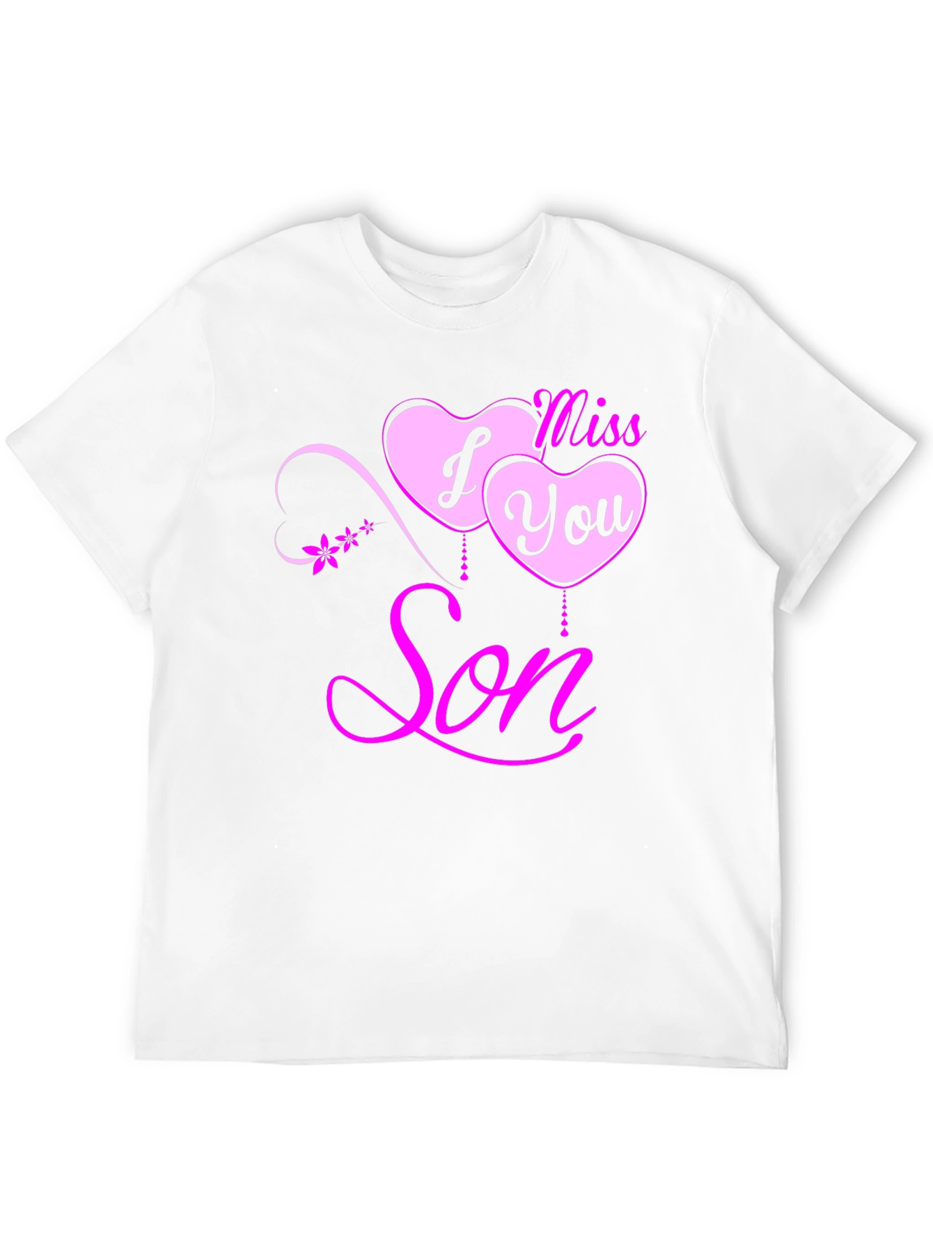 I Miss You Son Black T-Shirt