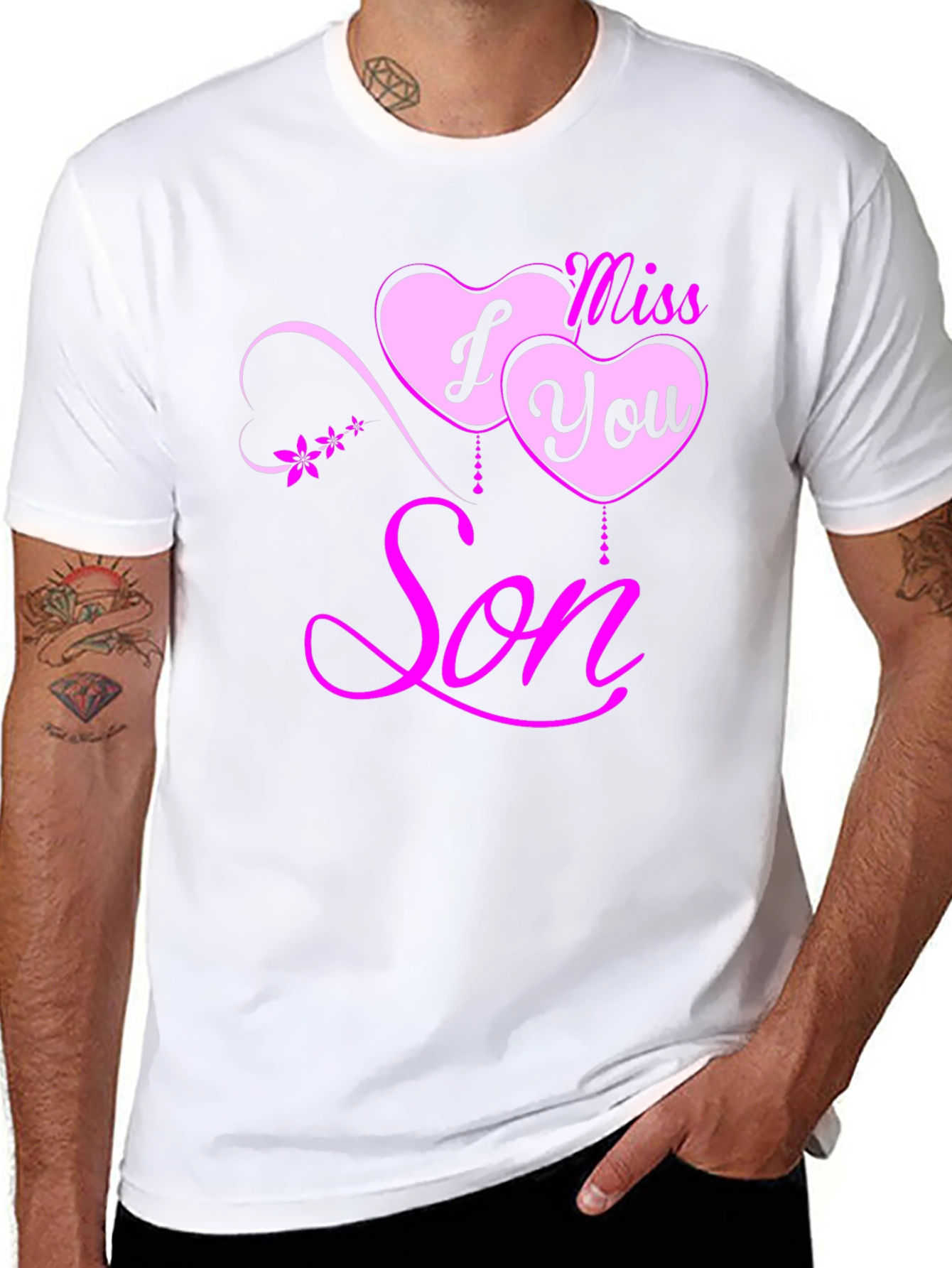 I Miss You Son Black T-Shirt