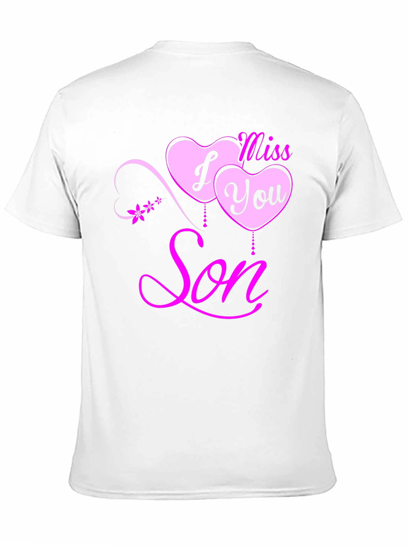 I Miss You Son Black T-Shirt