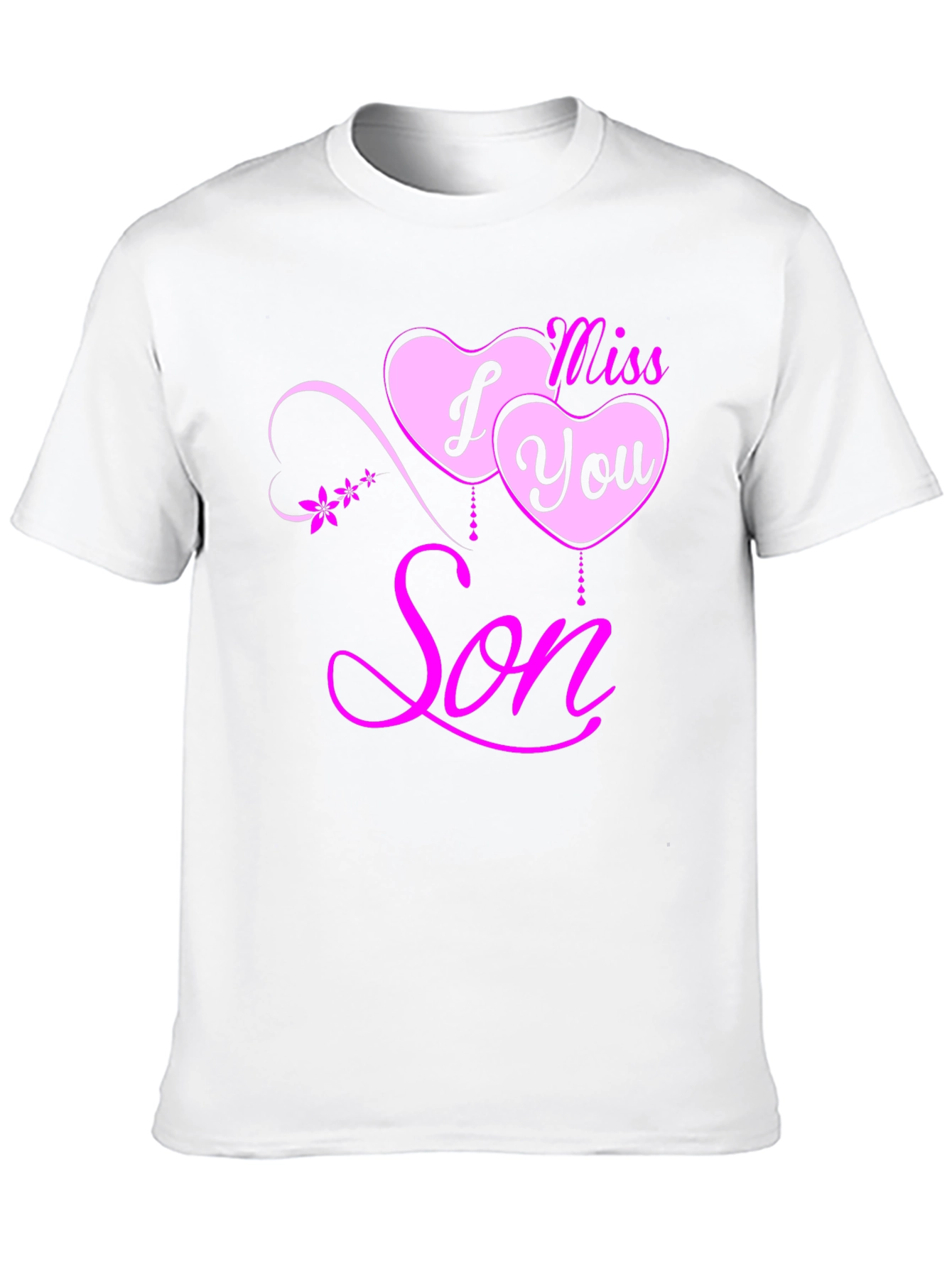 I Miss You Son Black T-Shirt