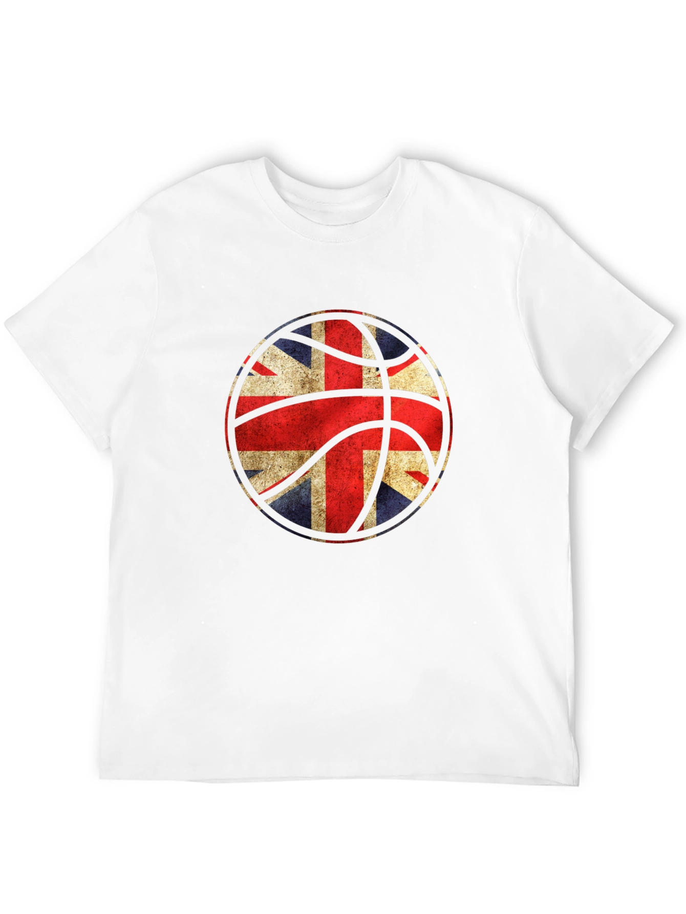 UK Flag Basketball Graphic Black T-Shirt