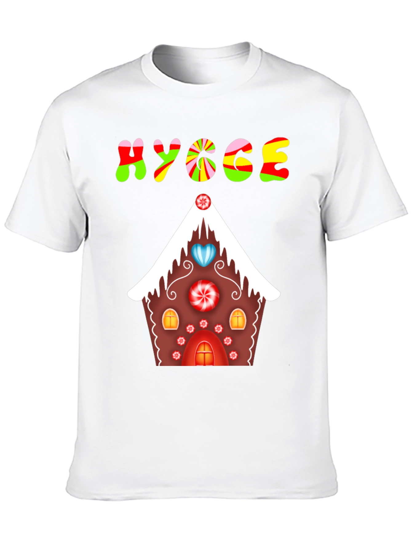 Hygge Gingerbread House Graphic Tee - Festive Comfort