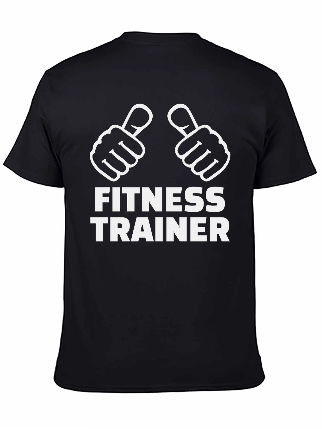 Fitness Trainer Graphic T-Shirt - Black