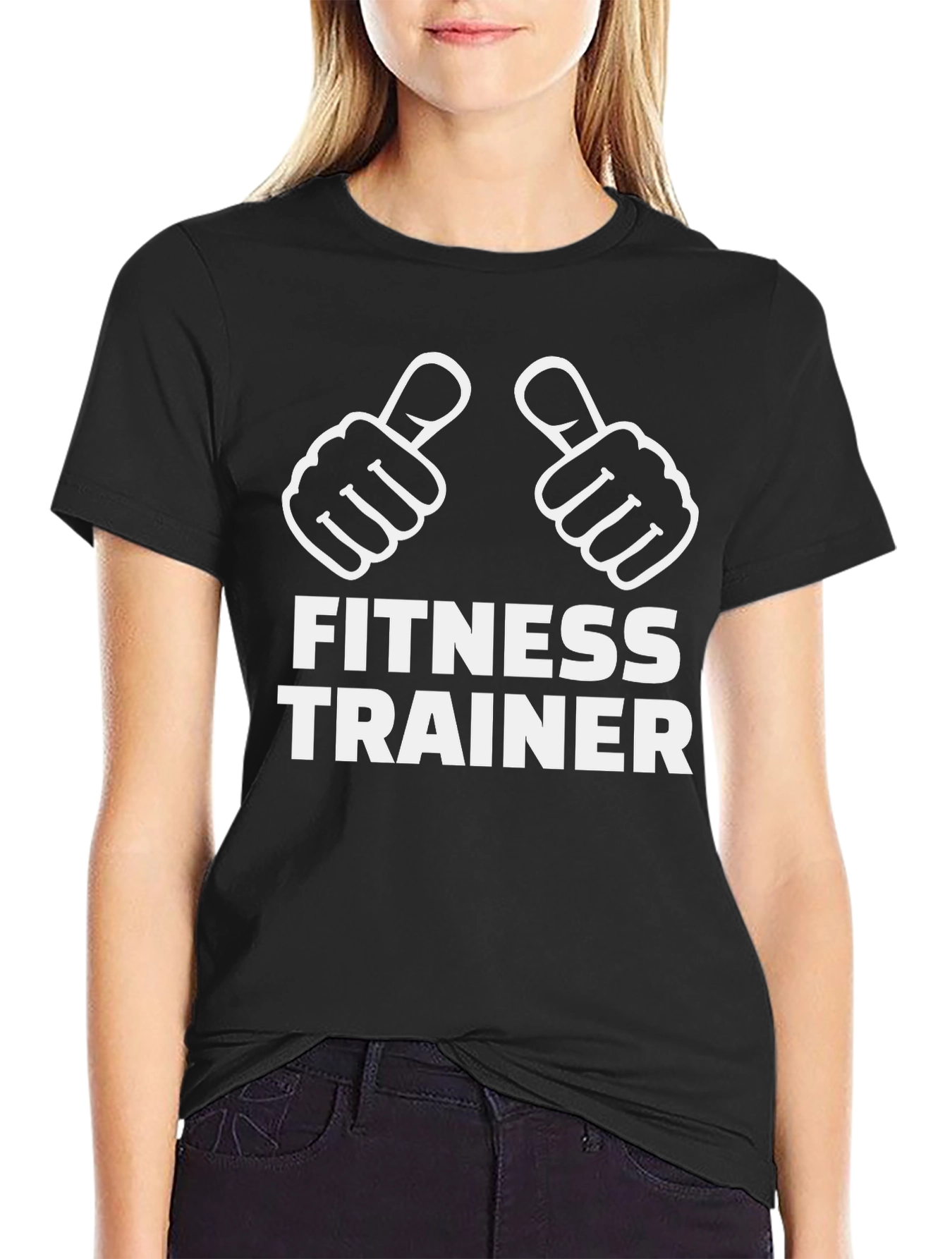 Fitness Trainer Graphic T-Shirt - Black