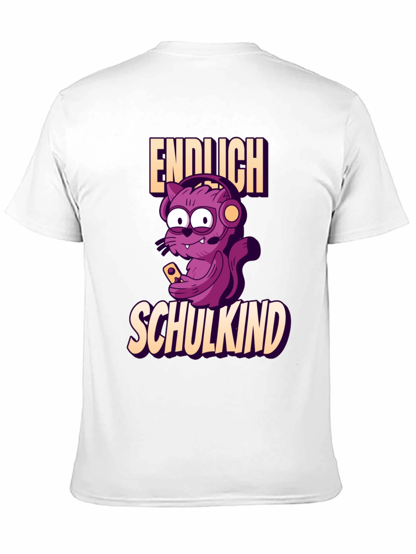 Funny Gamer Cat Endlich Schulkind T-Shirt