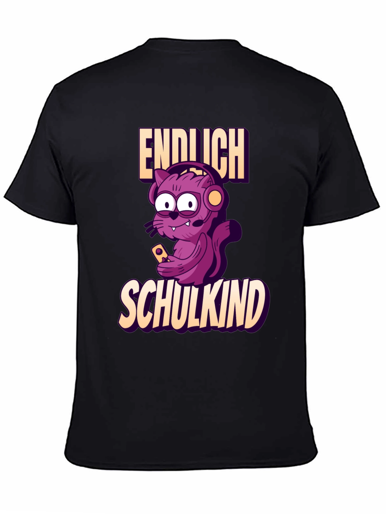 Funny Gamer Cat Endlich Schulkind T-Shirt