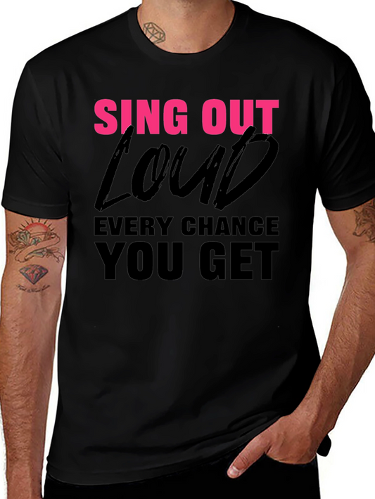 Sing Out Loud T-Shirt - Black Graphic Tee