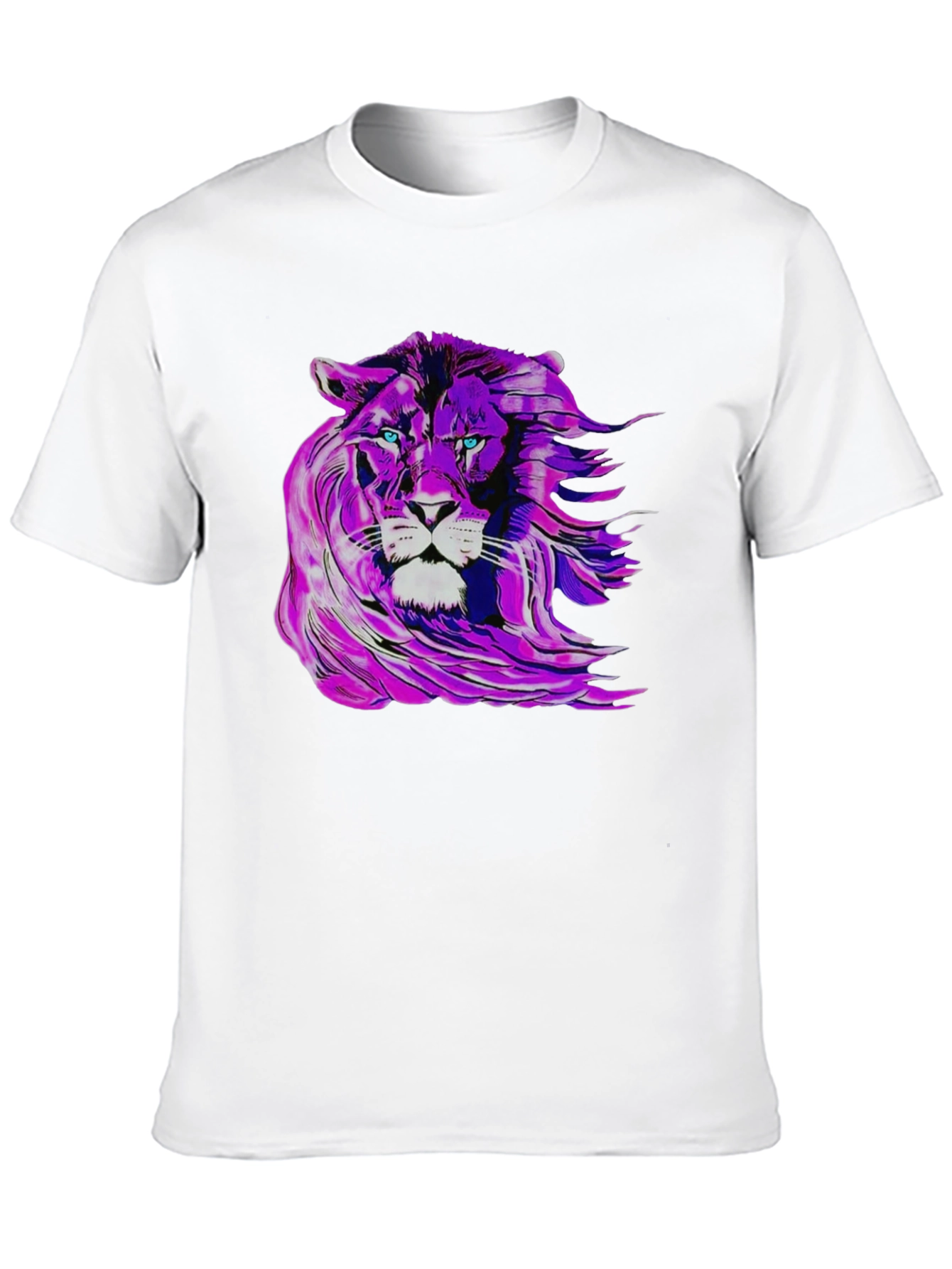 Purple Lion Graphic Tee - Mens Black T-Shirt