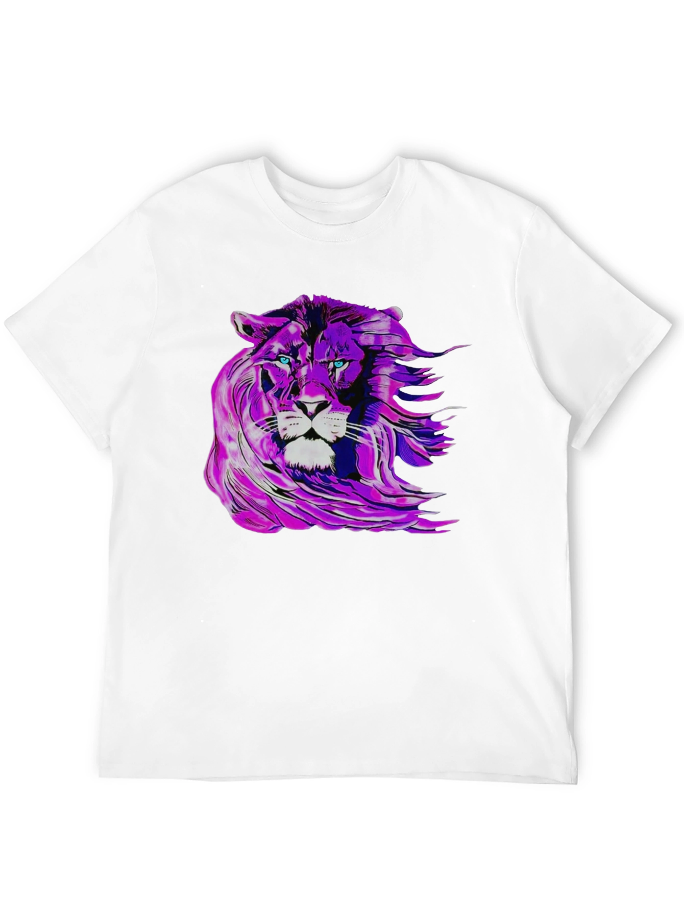 Purple Lion Graphic Tee - Mens Black T-Shirt