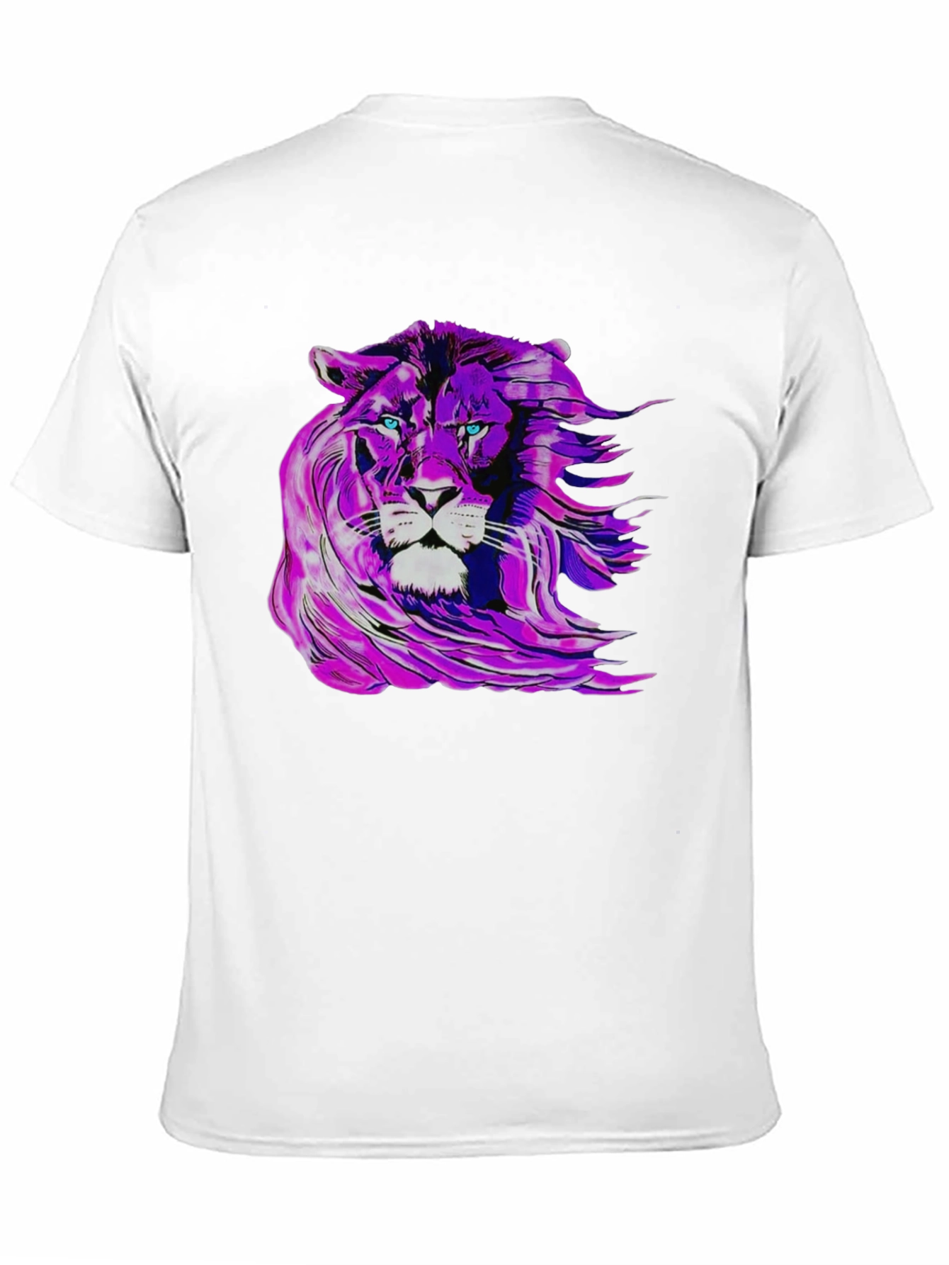 Purple Lion Graphic Tee - Mens Black T-Shirt