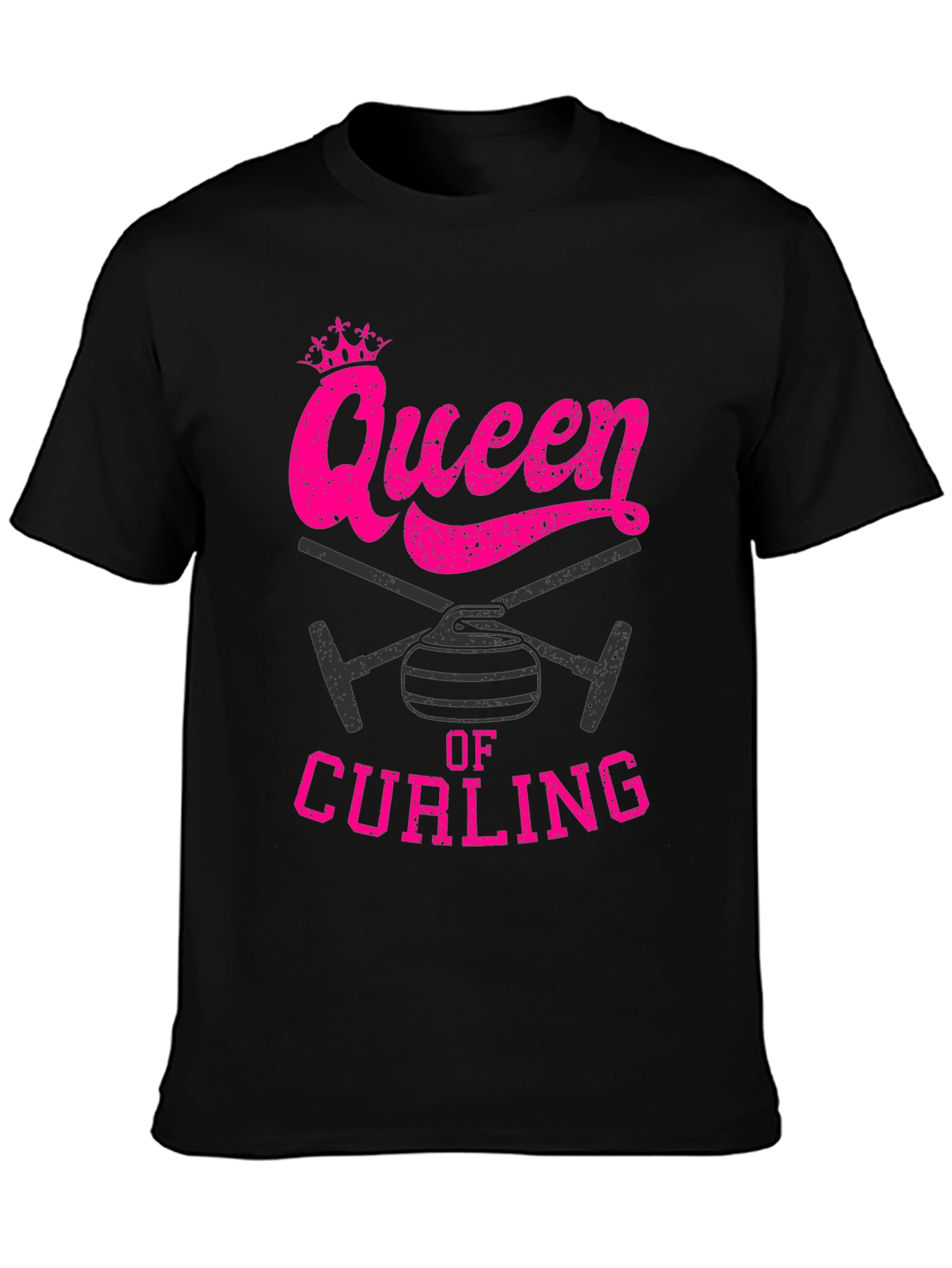 Queen of Curling T-Shirt - Novelty Sports Tee