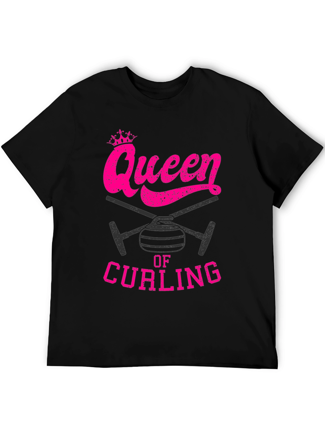Queen of Curling T-Shirt - Novelty Sports Tee