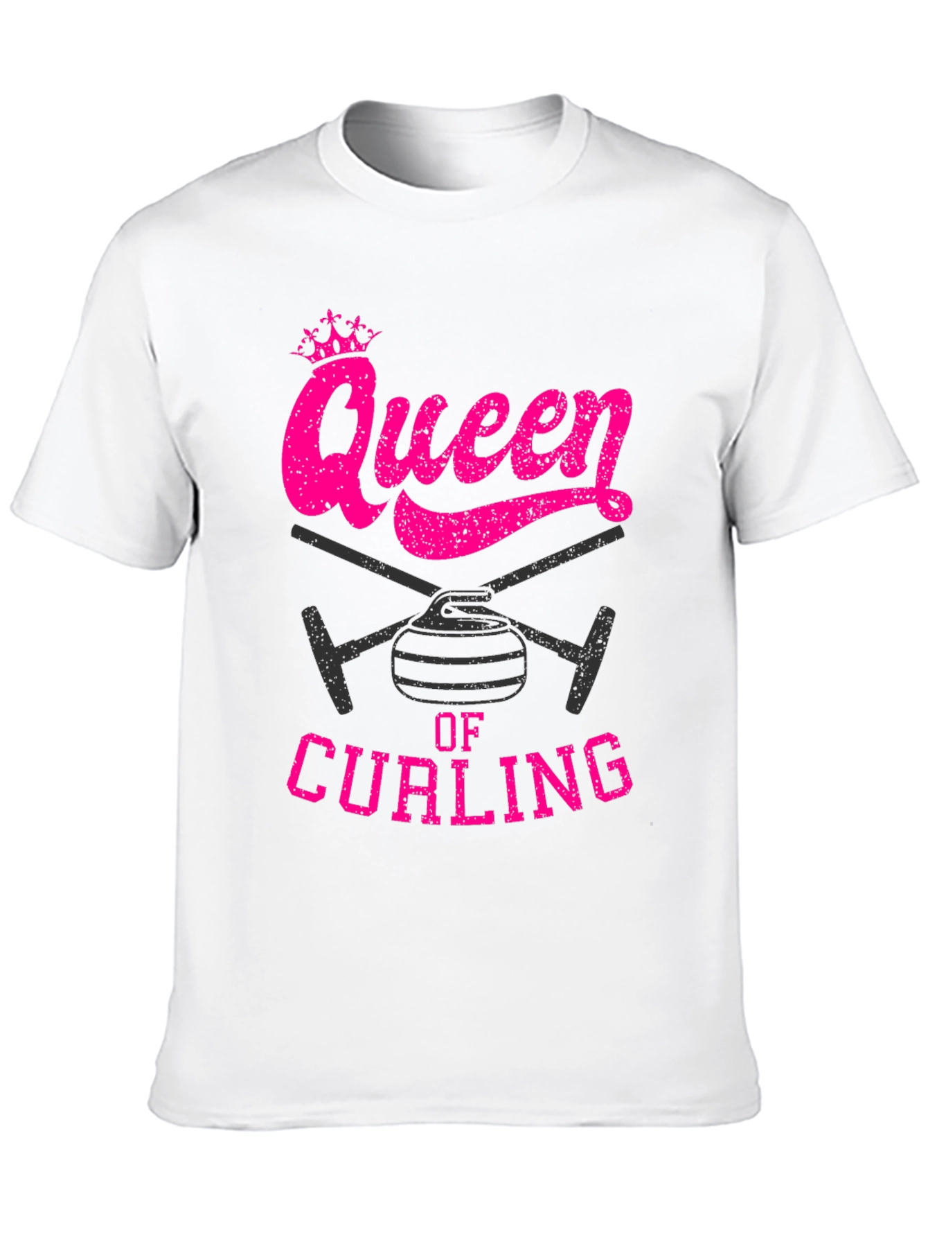 Queen of Curling T-Shirt - Novelty Sports Tee