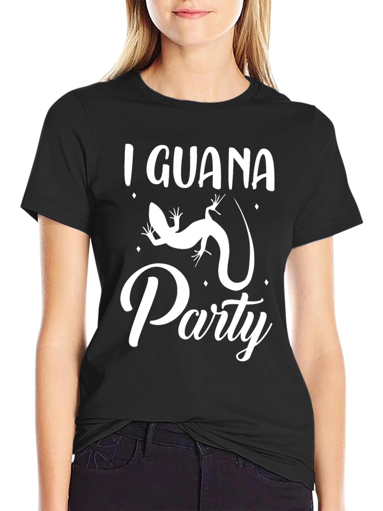 I Guana Party T-Shirt - Mens Black Tee