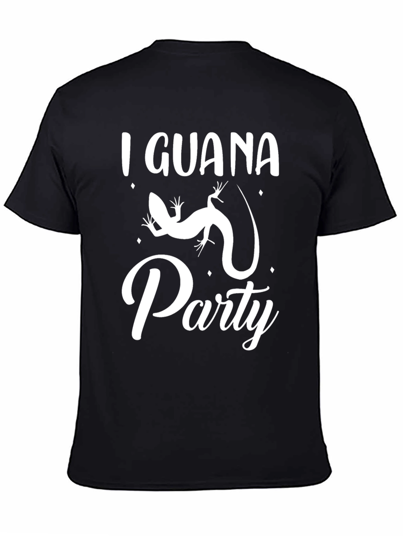 I Guana Party T-Shirt - Mens Black Tee