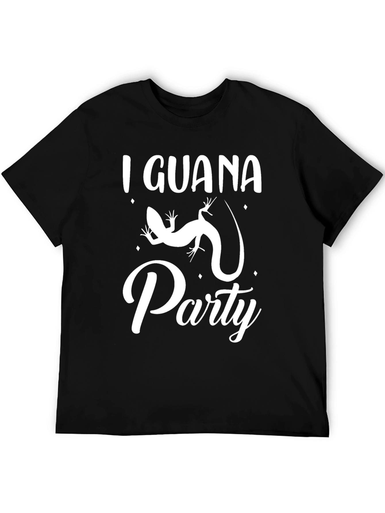 I Guana Party T-Shirt - Mens Black Tee