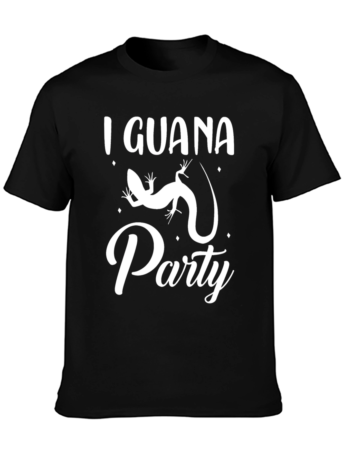I Guana Party T-Shirt - Mens Black Tee