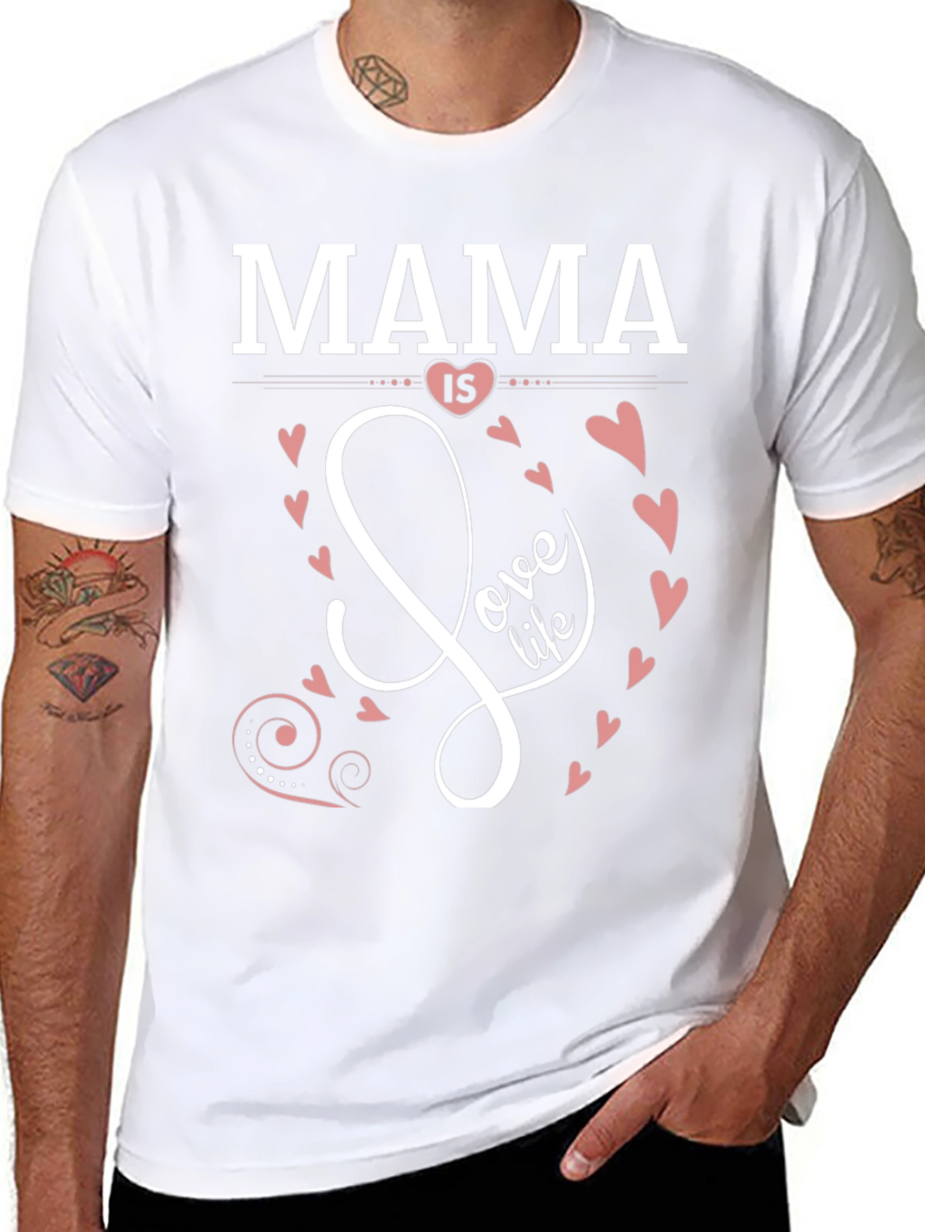 Mama is Love Life Black Graphic T-Shirt