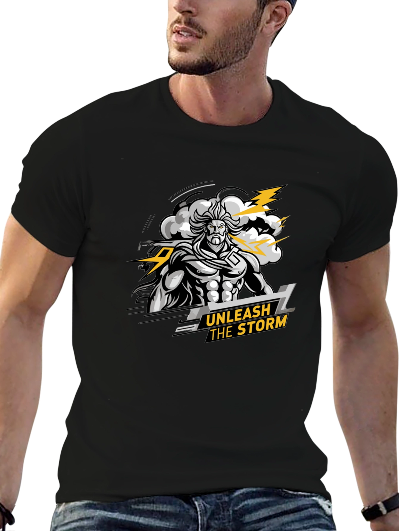 Unleash The Storm Graphic Print T-Shirt