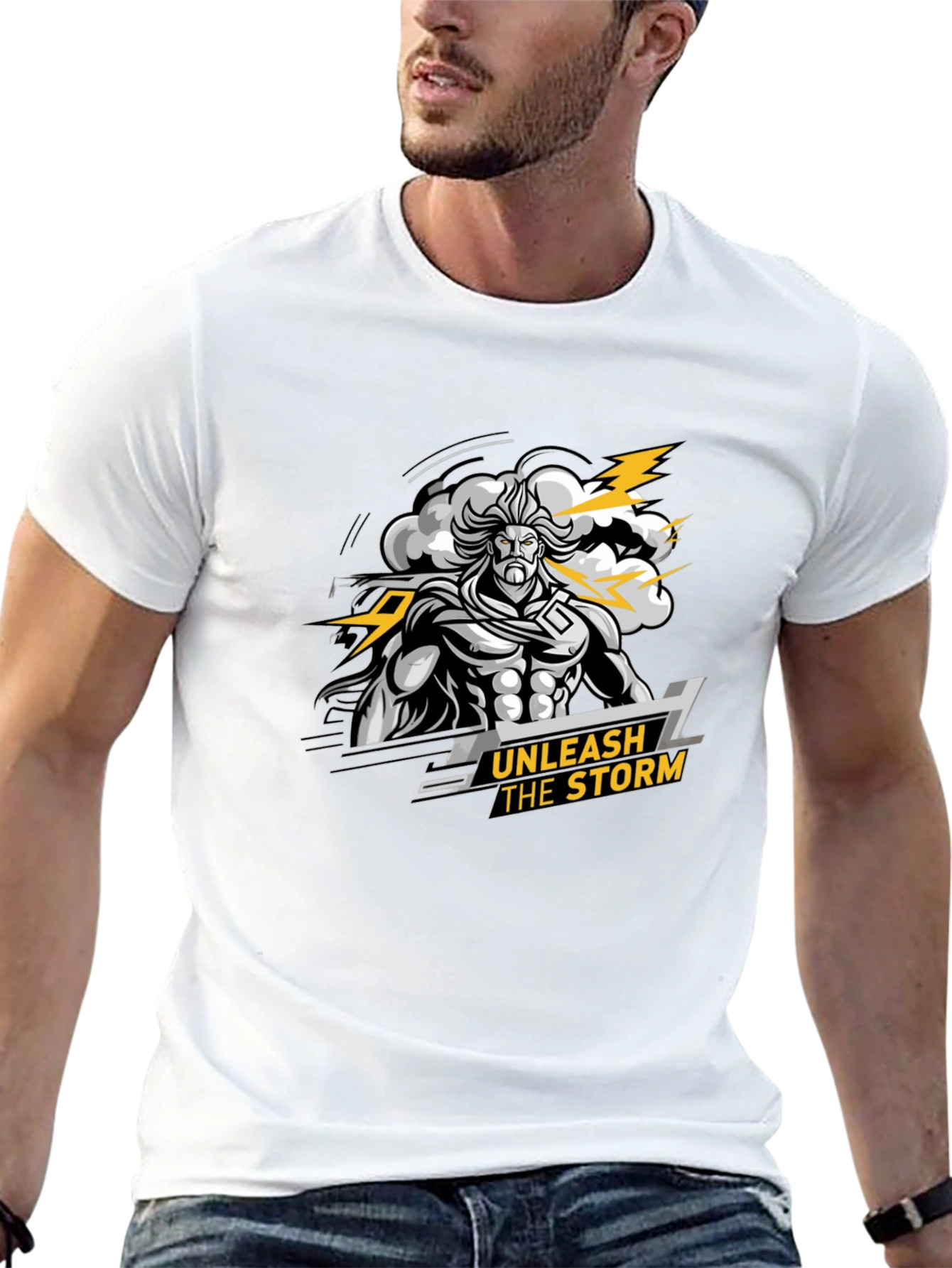 Unleash The Storm Graphic Print T-Shirt